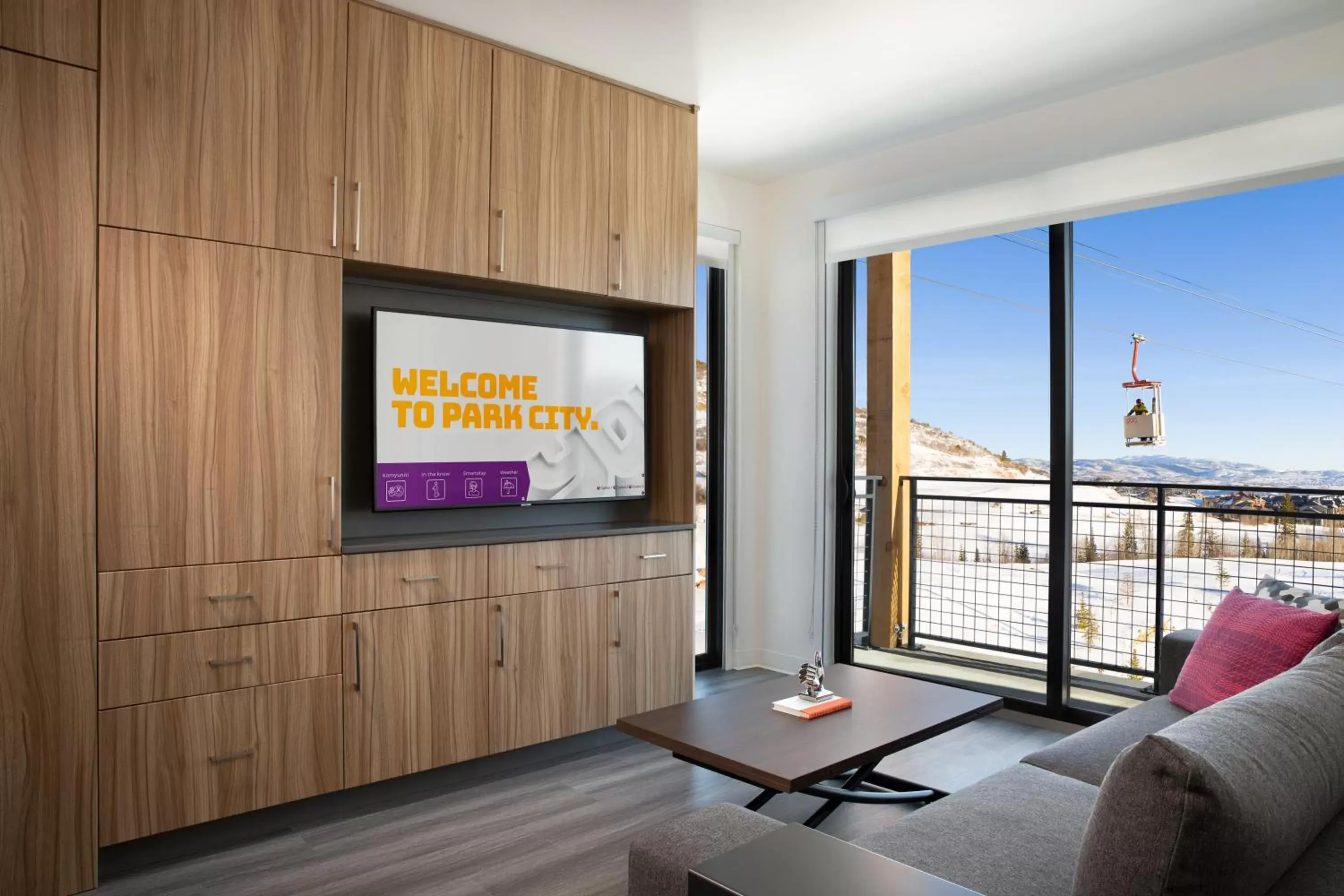 Living room in YOTELPAD Park City Living room in YOTELPAD Park City