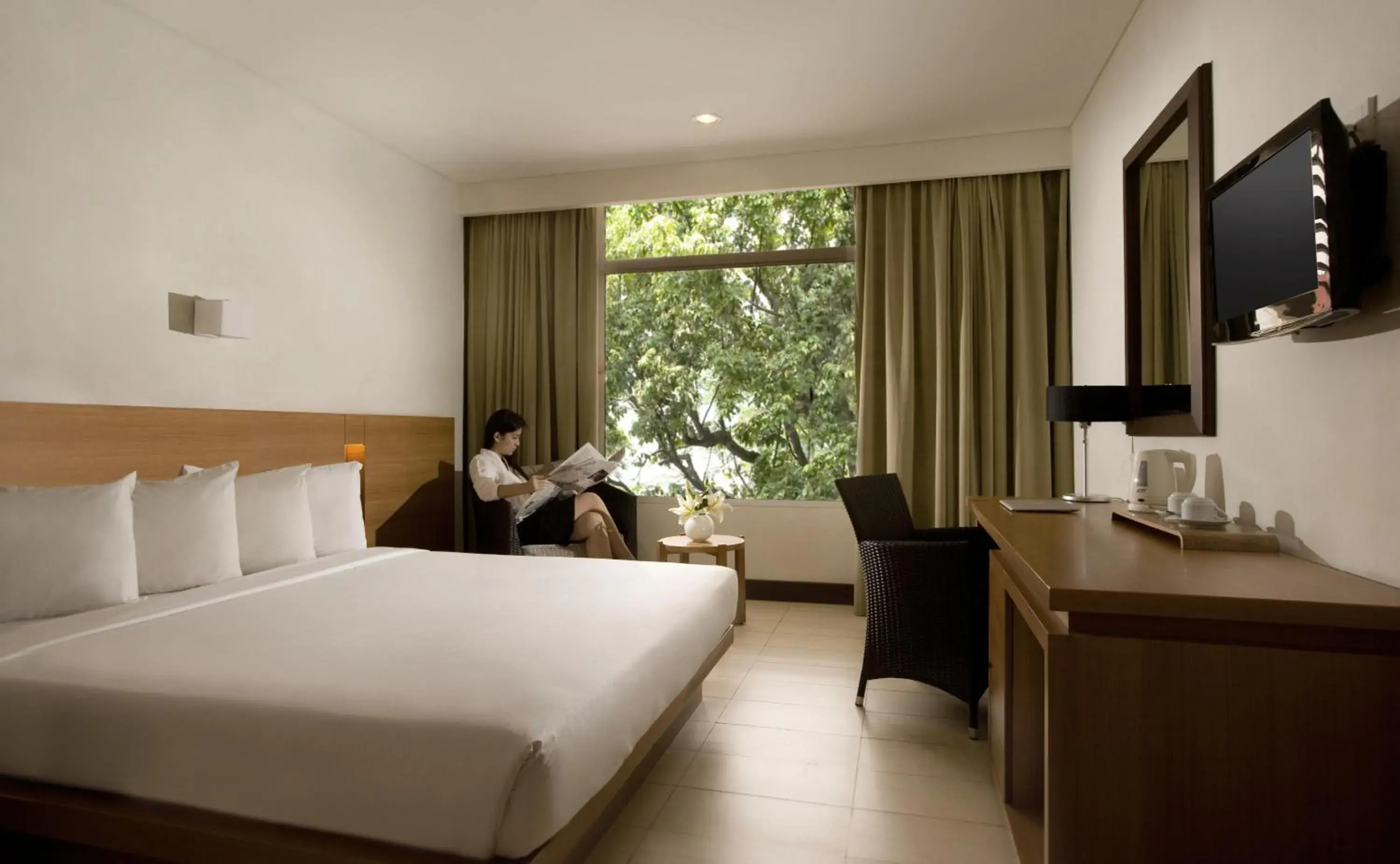 Bed in Hotel Santika Bandung Bed in Hotel Santika Bandung