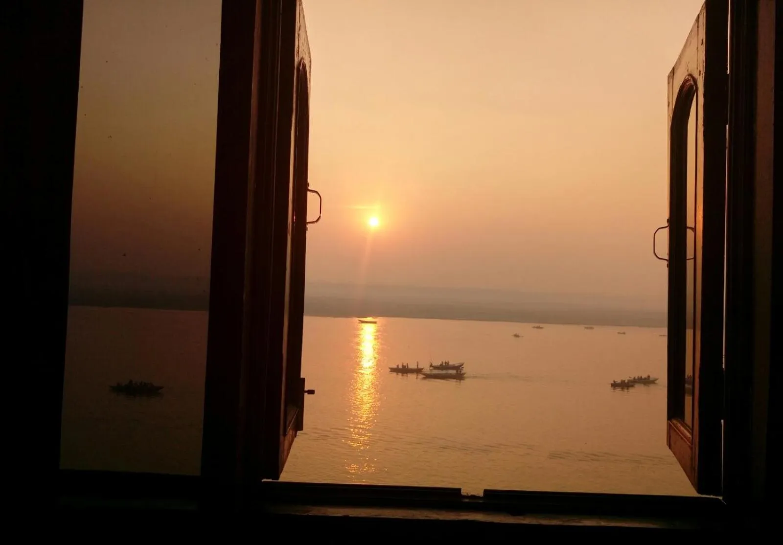 River view in Hotel Sita (place on the heritage ghats of benaras)