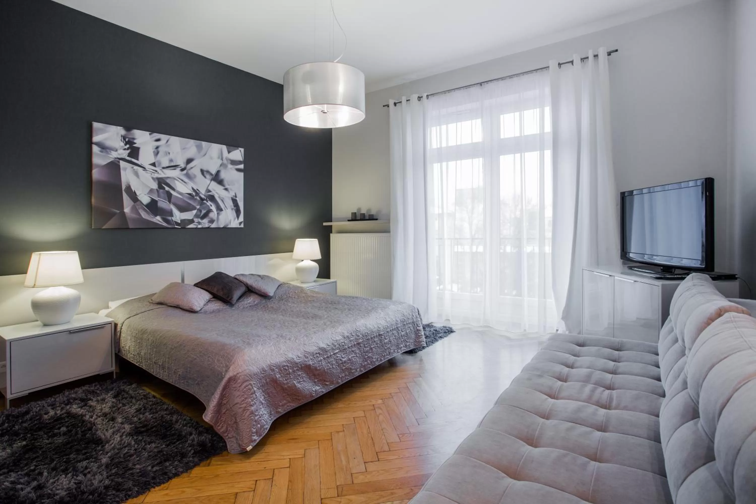 Bedroom, Bed in 4Seasons﻿ Apartments Cracow