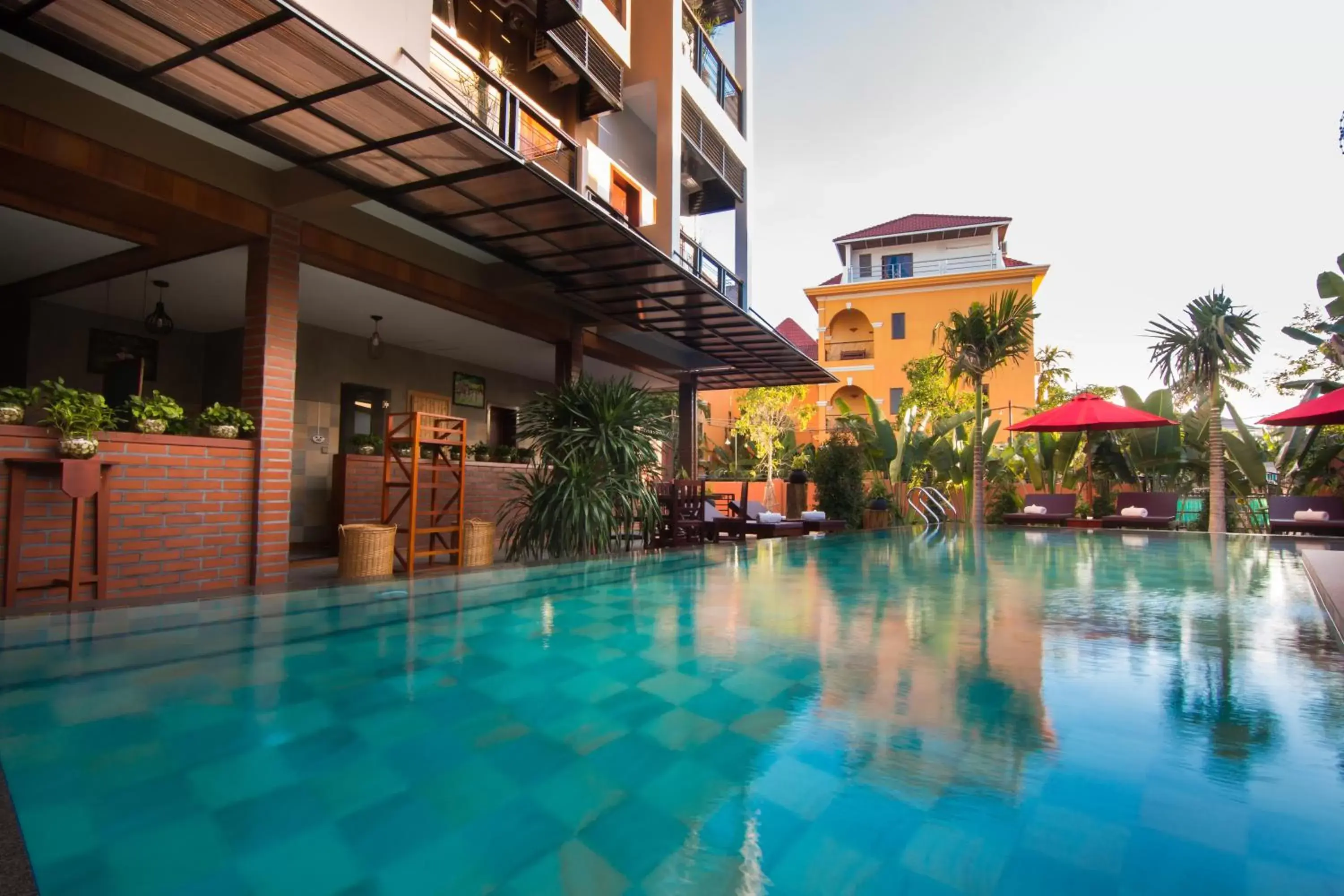 Pool view in BB Angkor Residence