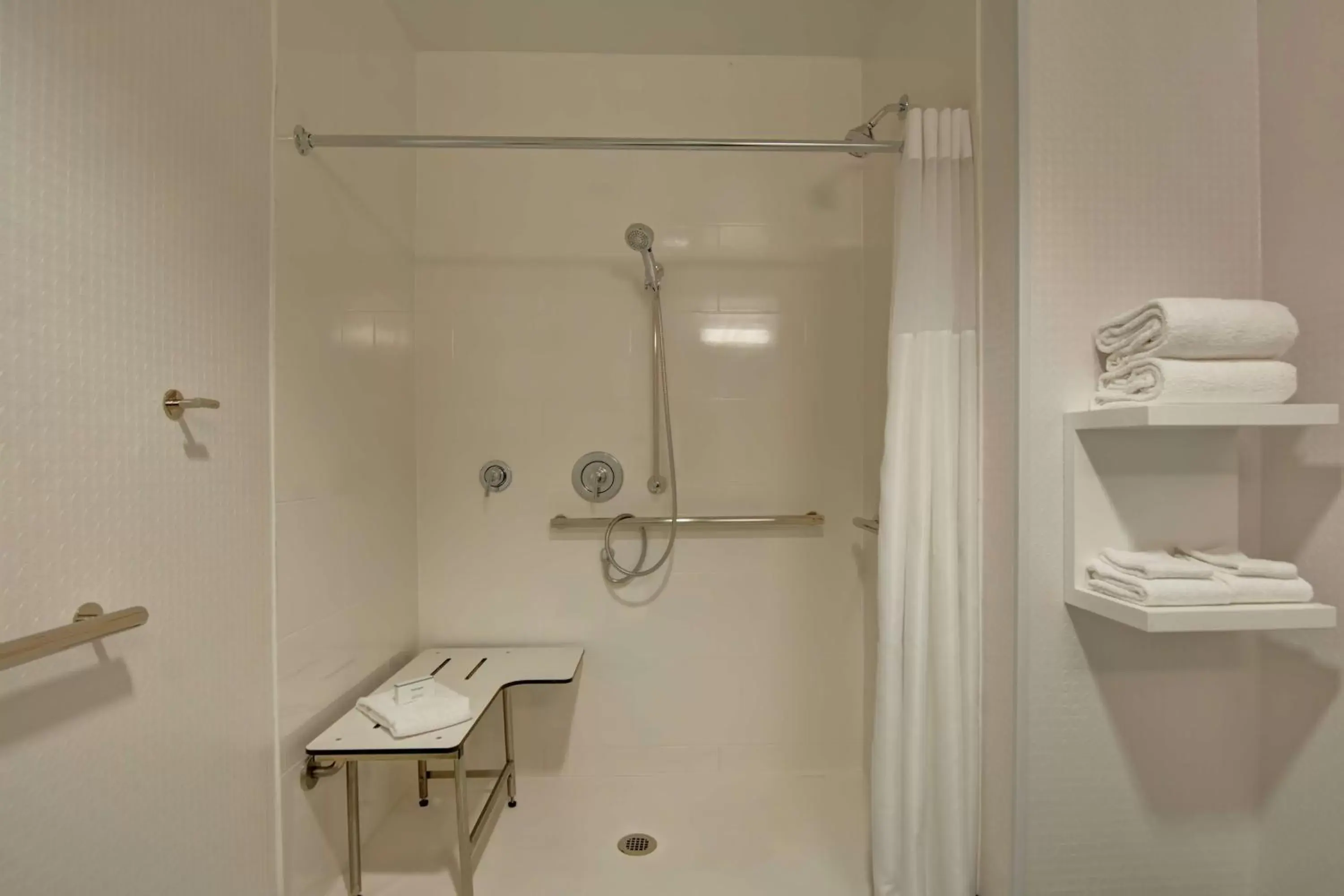 King Room with Roll-In Shower - Disability Access in Hampton Inn & Suites Newark-Harrison-Riverwalk
