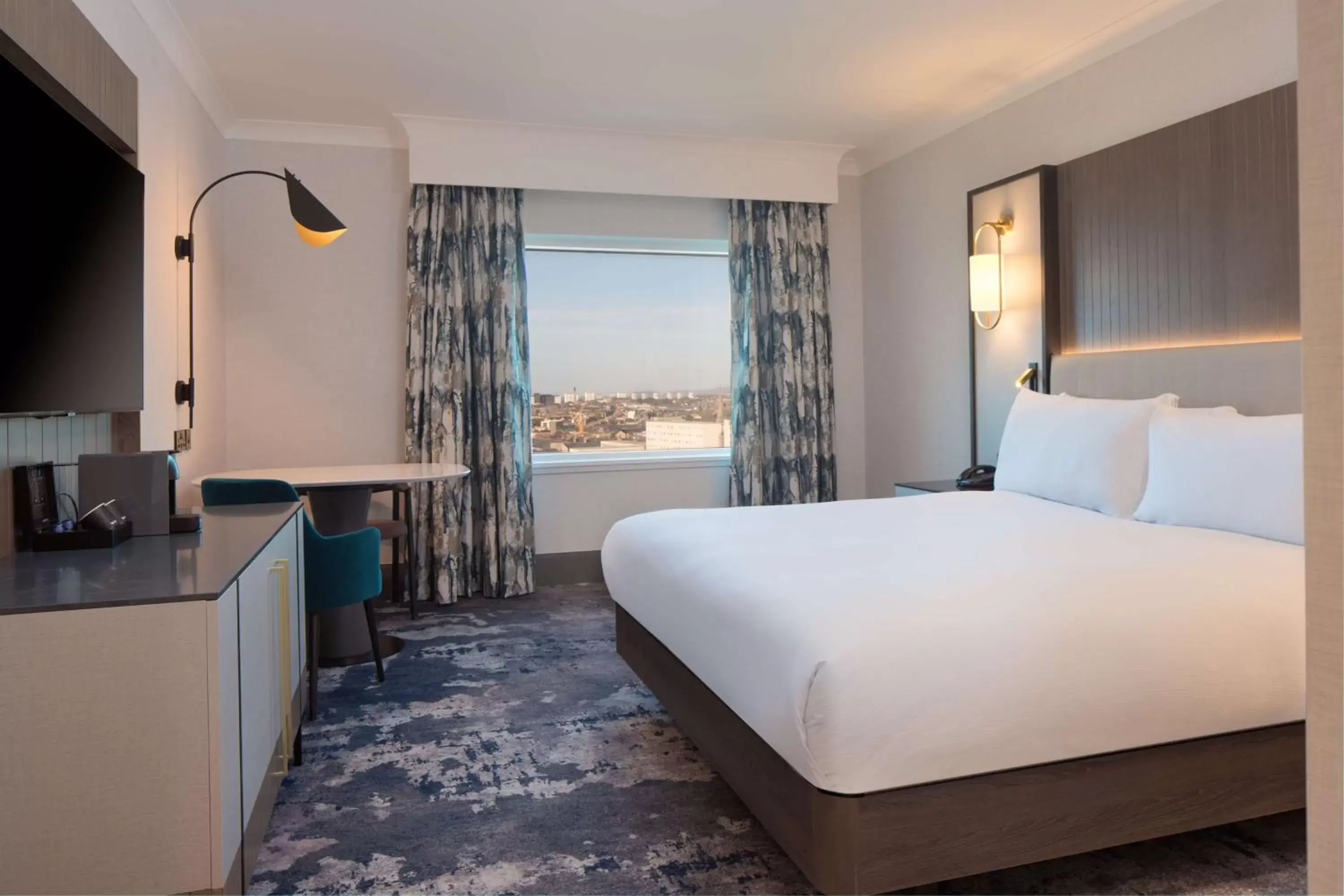 Bed in Hilton Glasgow