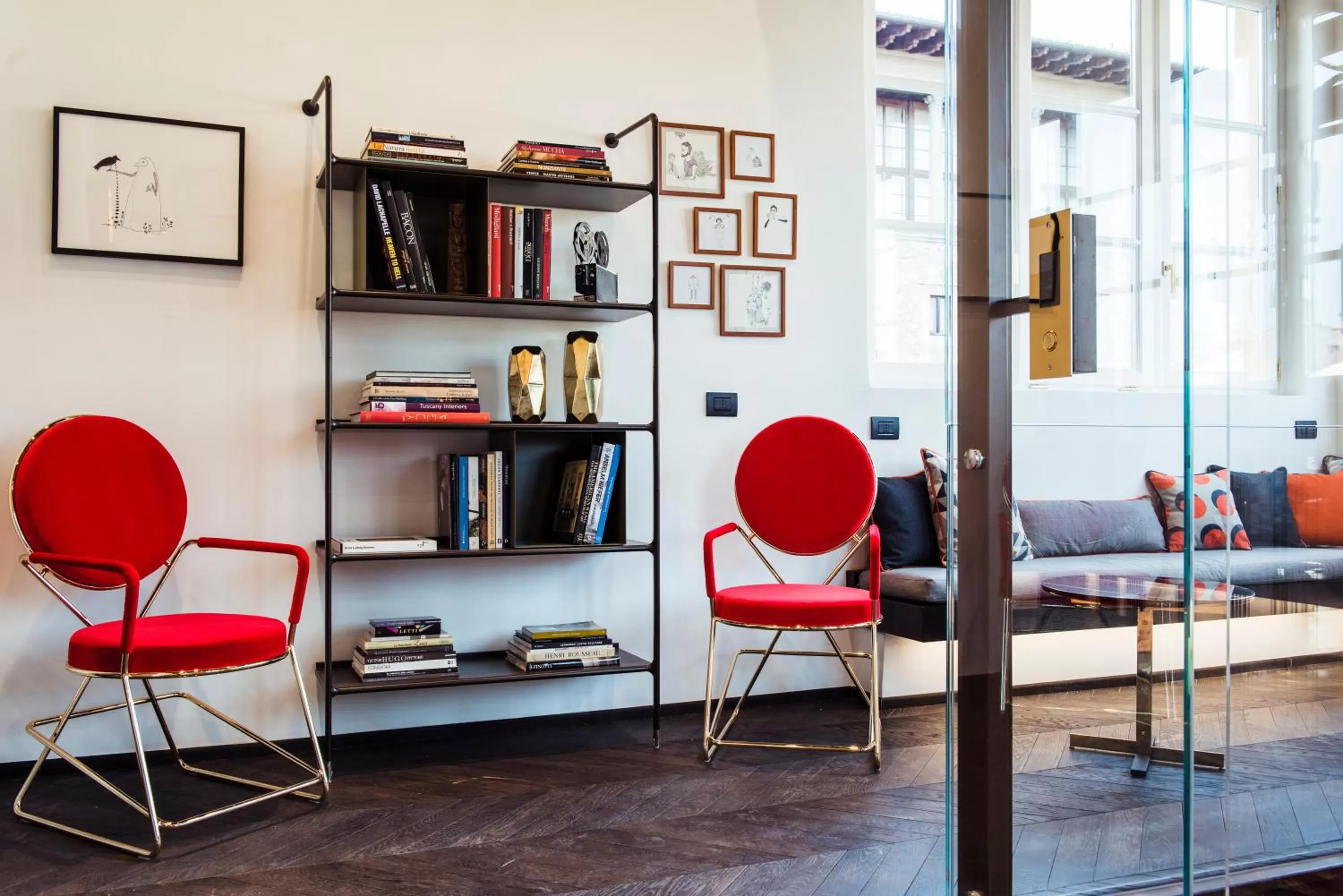 Library in Hotel Milu Florence