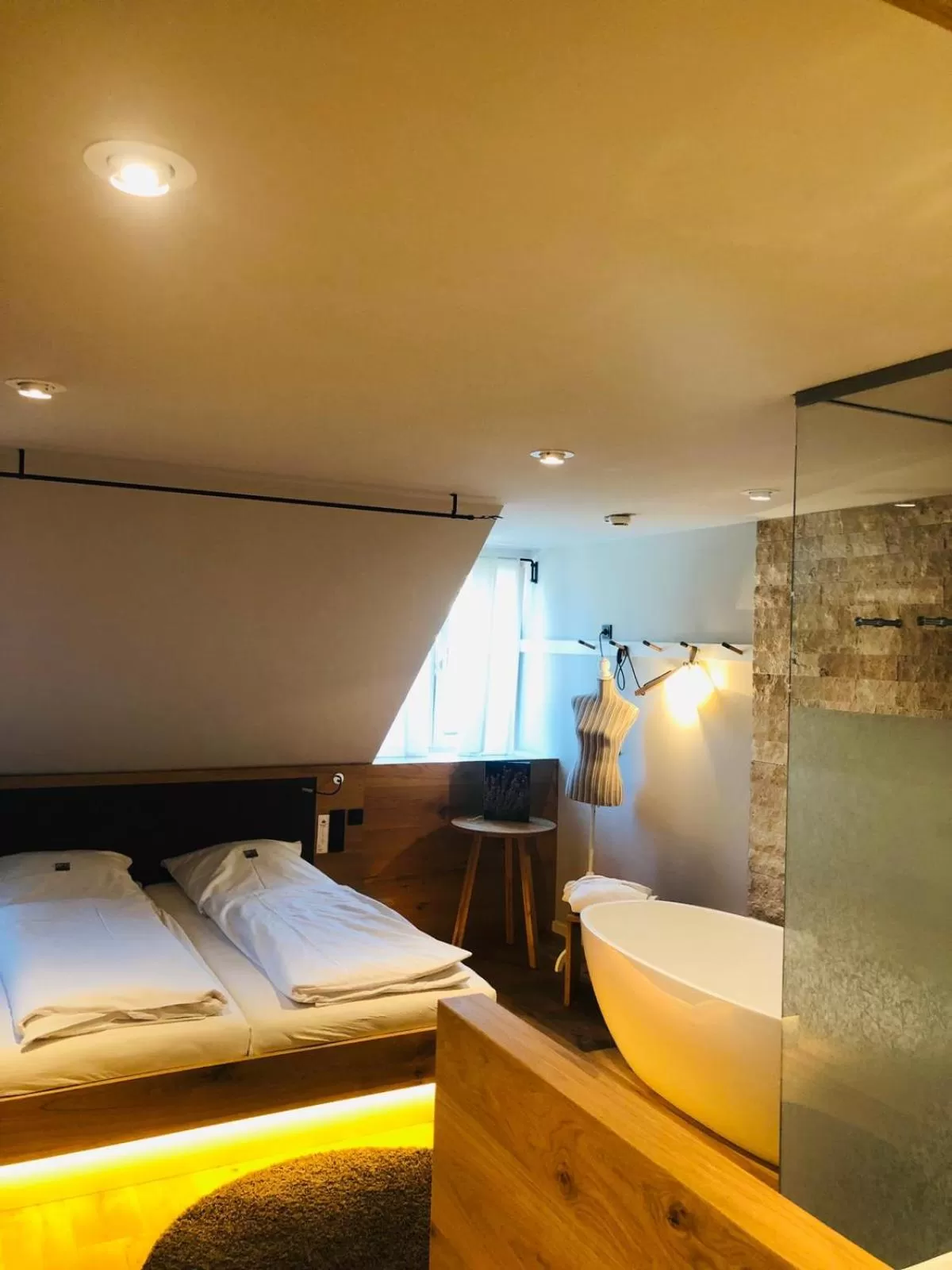 Bed in Hotel Waldvogel