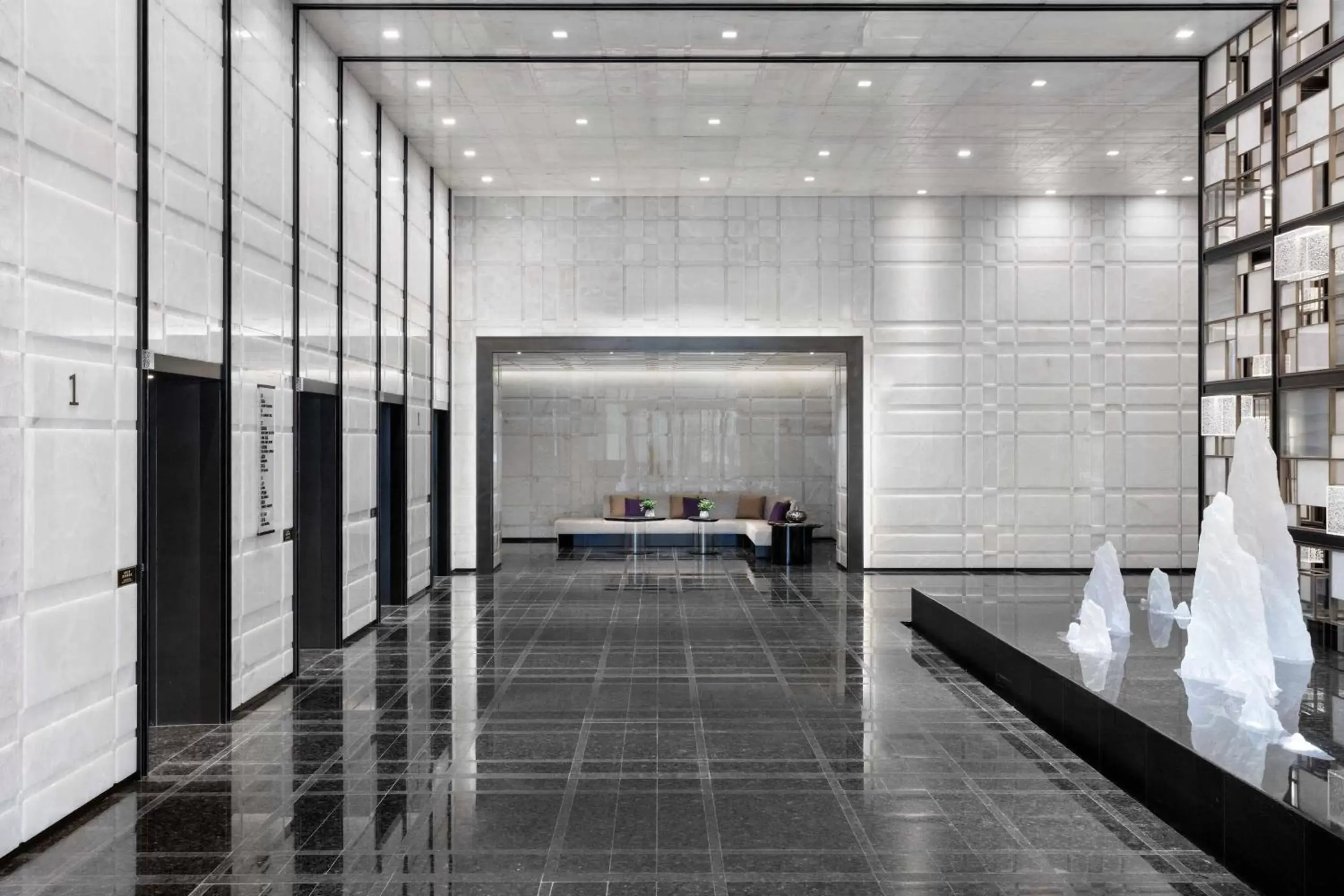 Lobby or reception in JW Marriott Marquis Hotel Shanghai Pudong