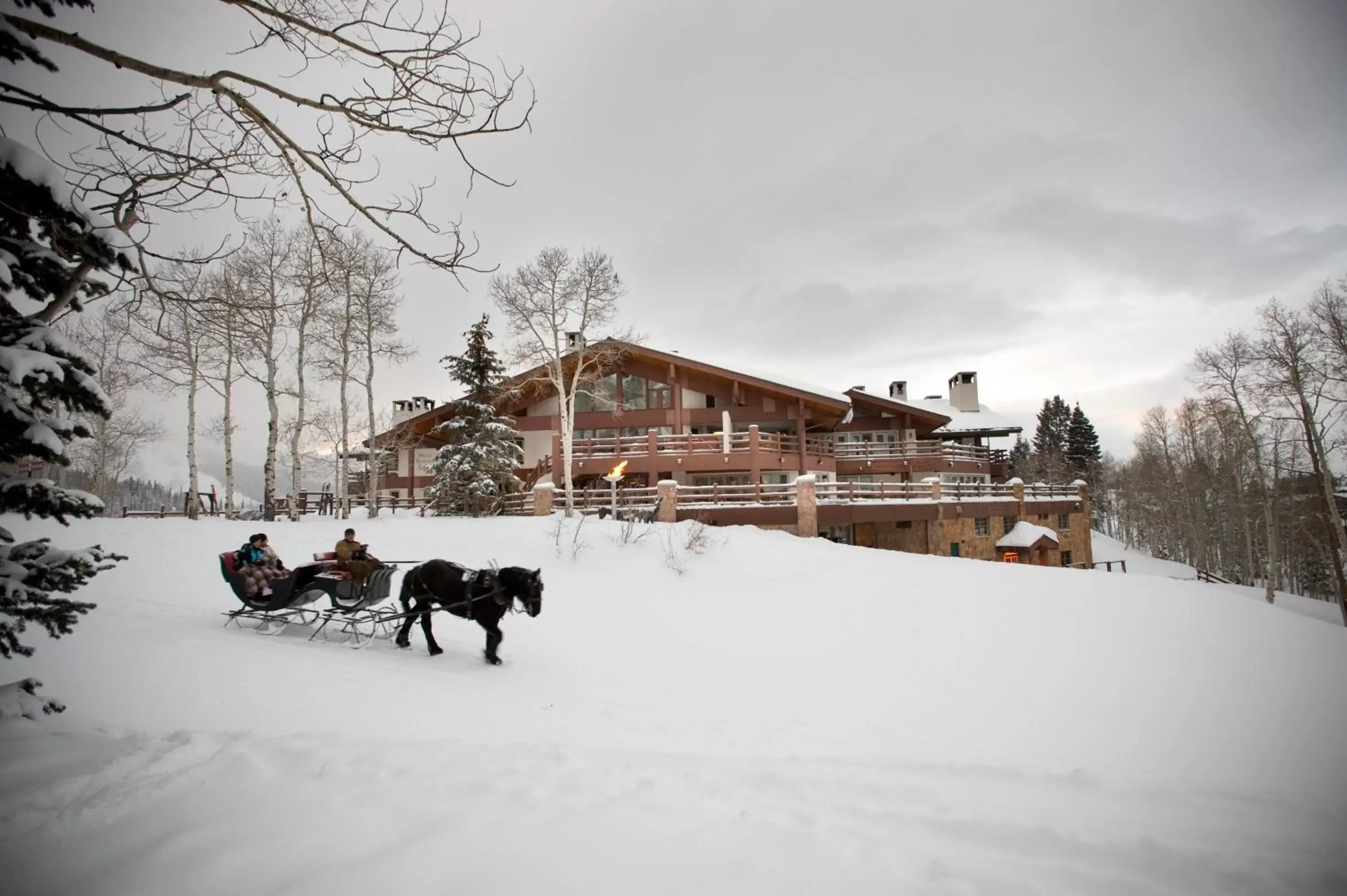 Property building, Winter in Stein Eriksen Lodge Deer Valley