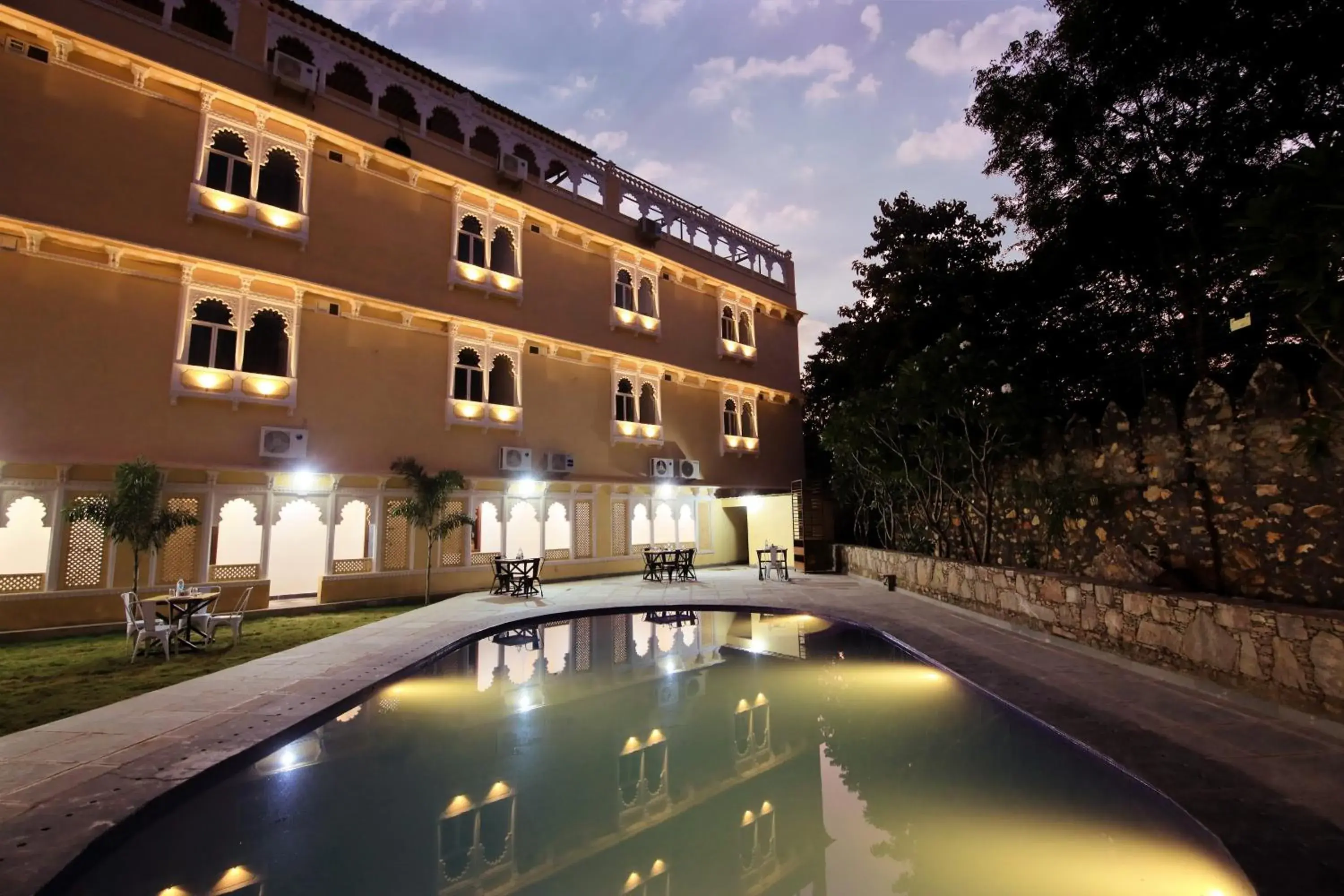 Swimming pool, Property Building in The Kanchangarh Resort