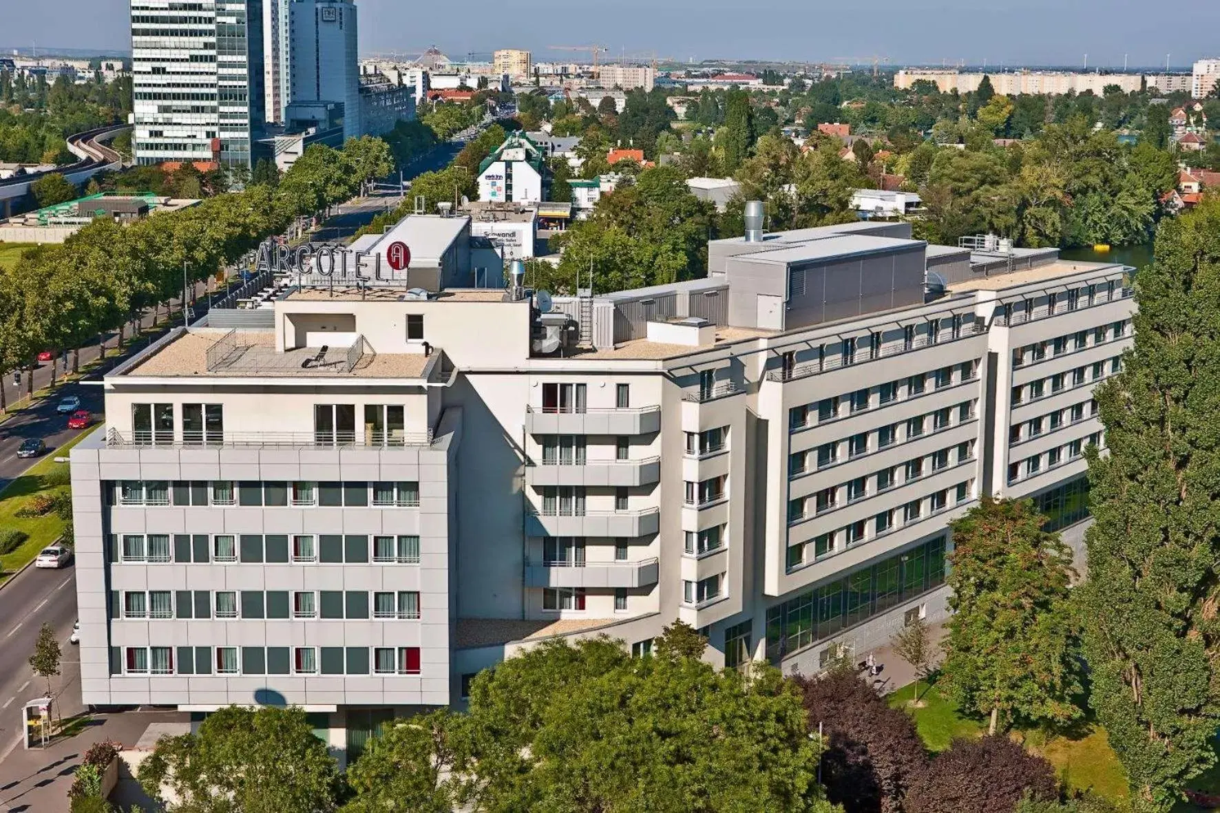 Property building, Bird's-eye View in ARCOTEL Kaiserwasser Wien