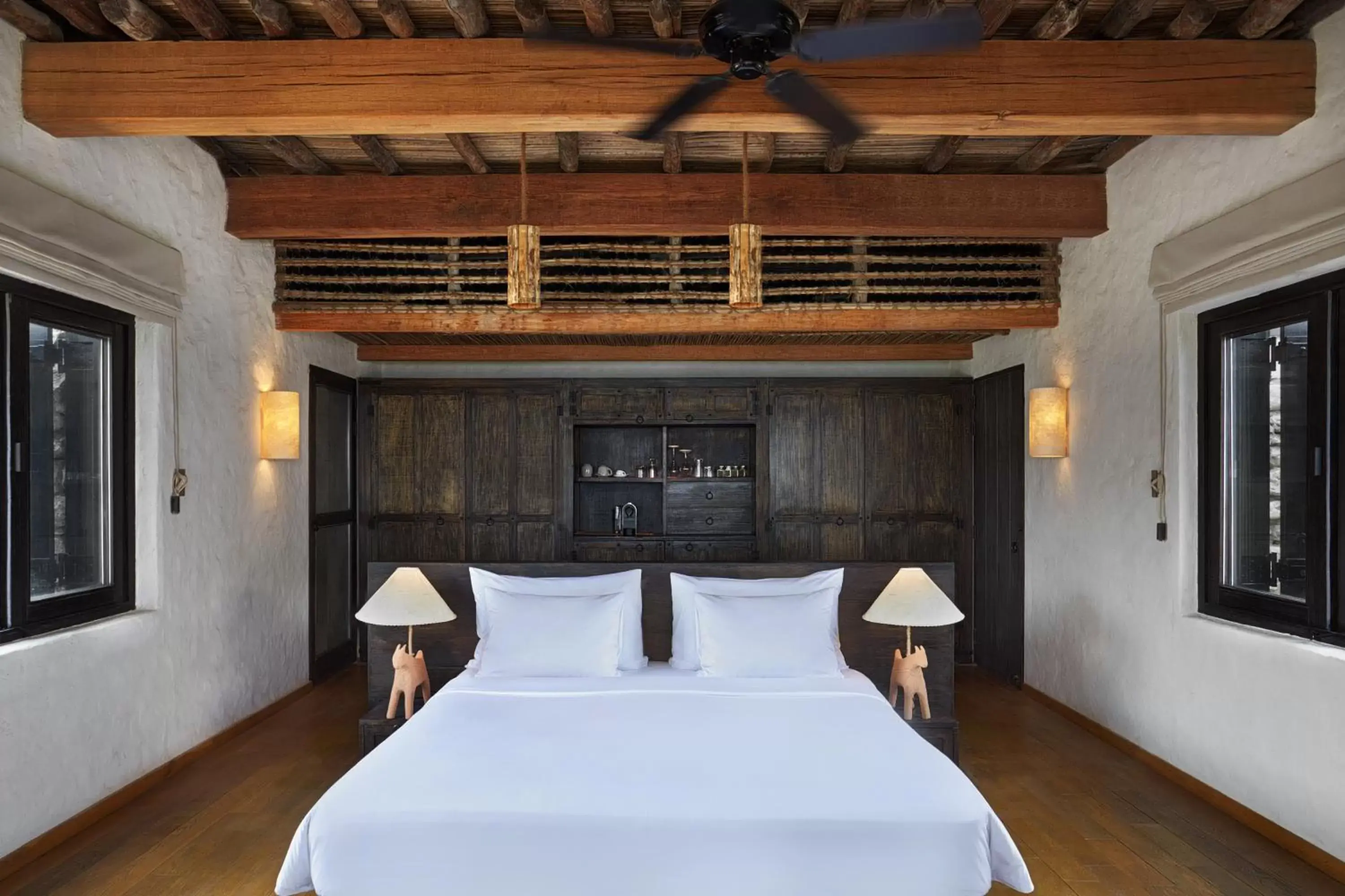 Bed in Six Senses Zighy Bay