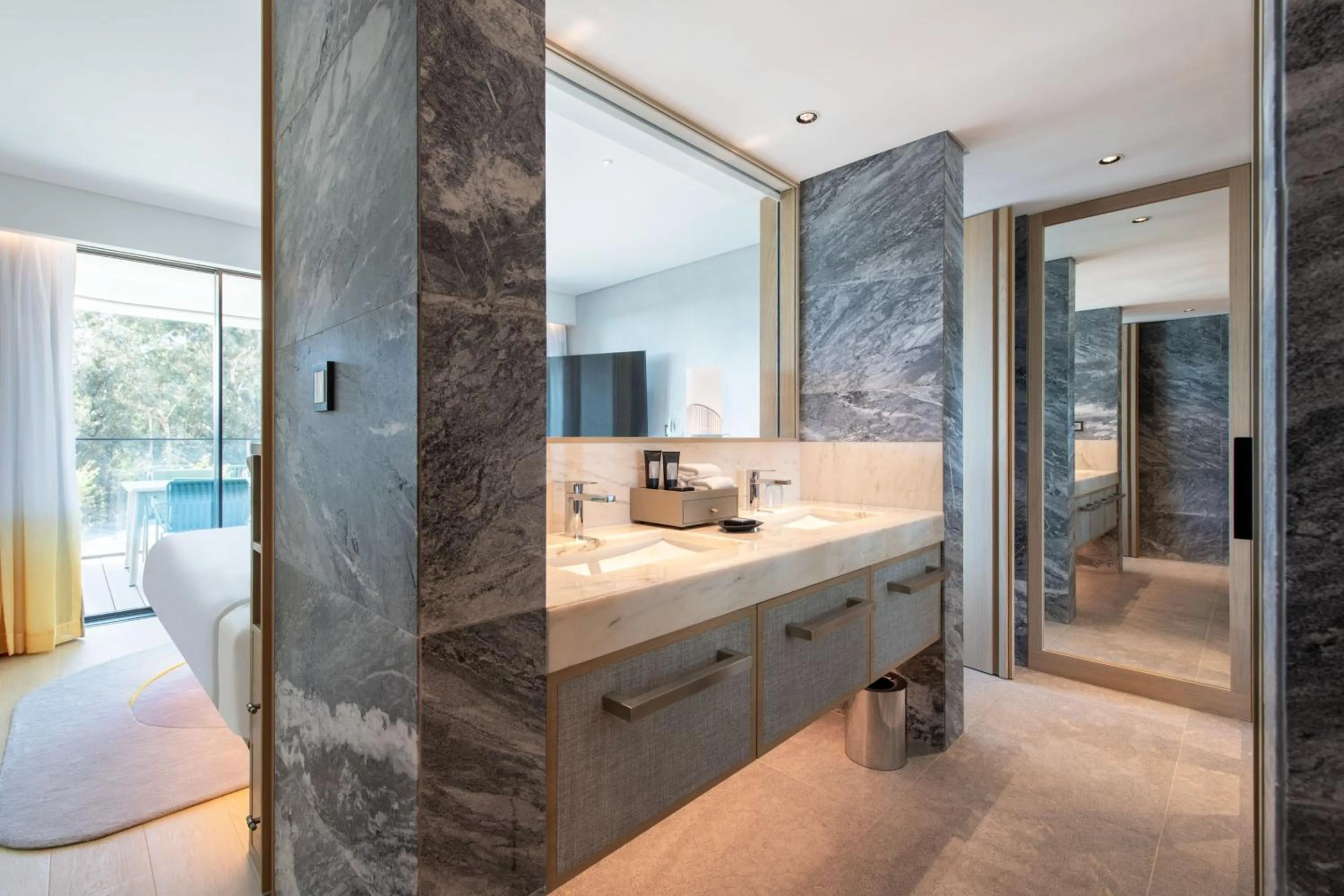 Bathroom, Bed in W Residences Algarve