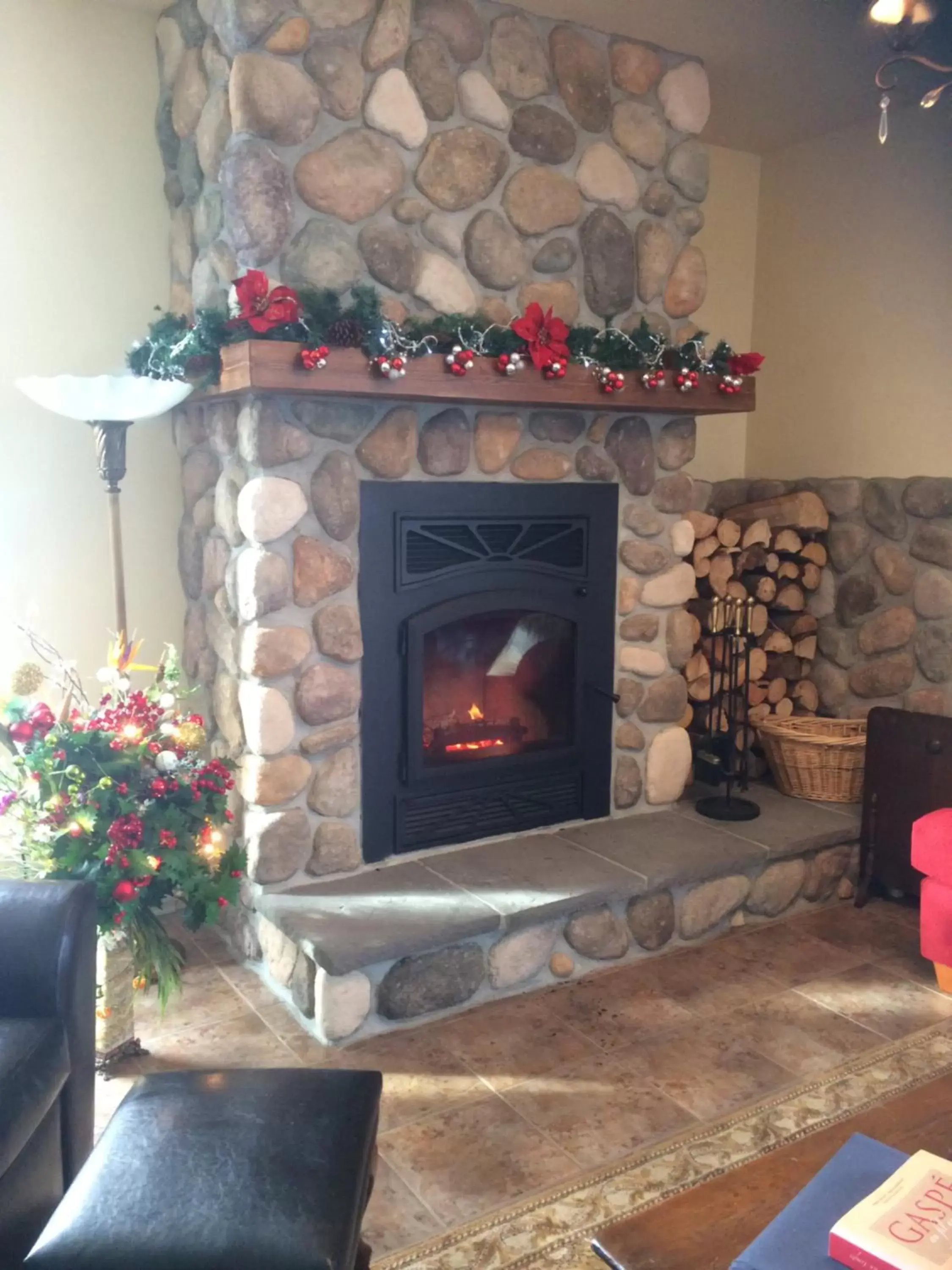 Communal lounge/ TV room in Auberge Sous les Arbres