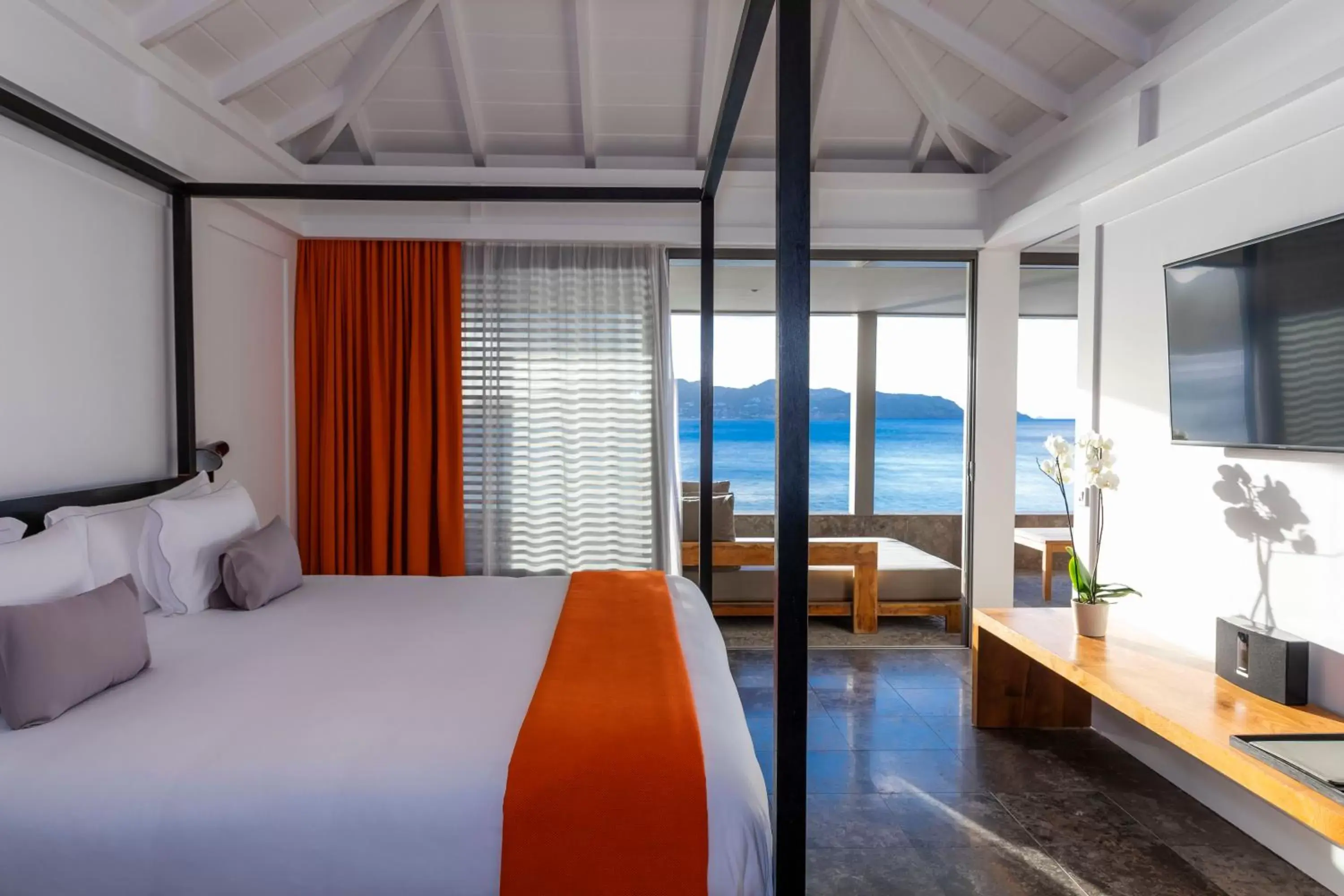 Bed in Hotel Christopher Saint Barth