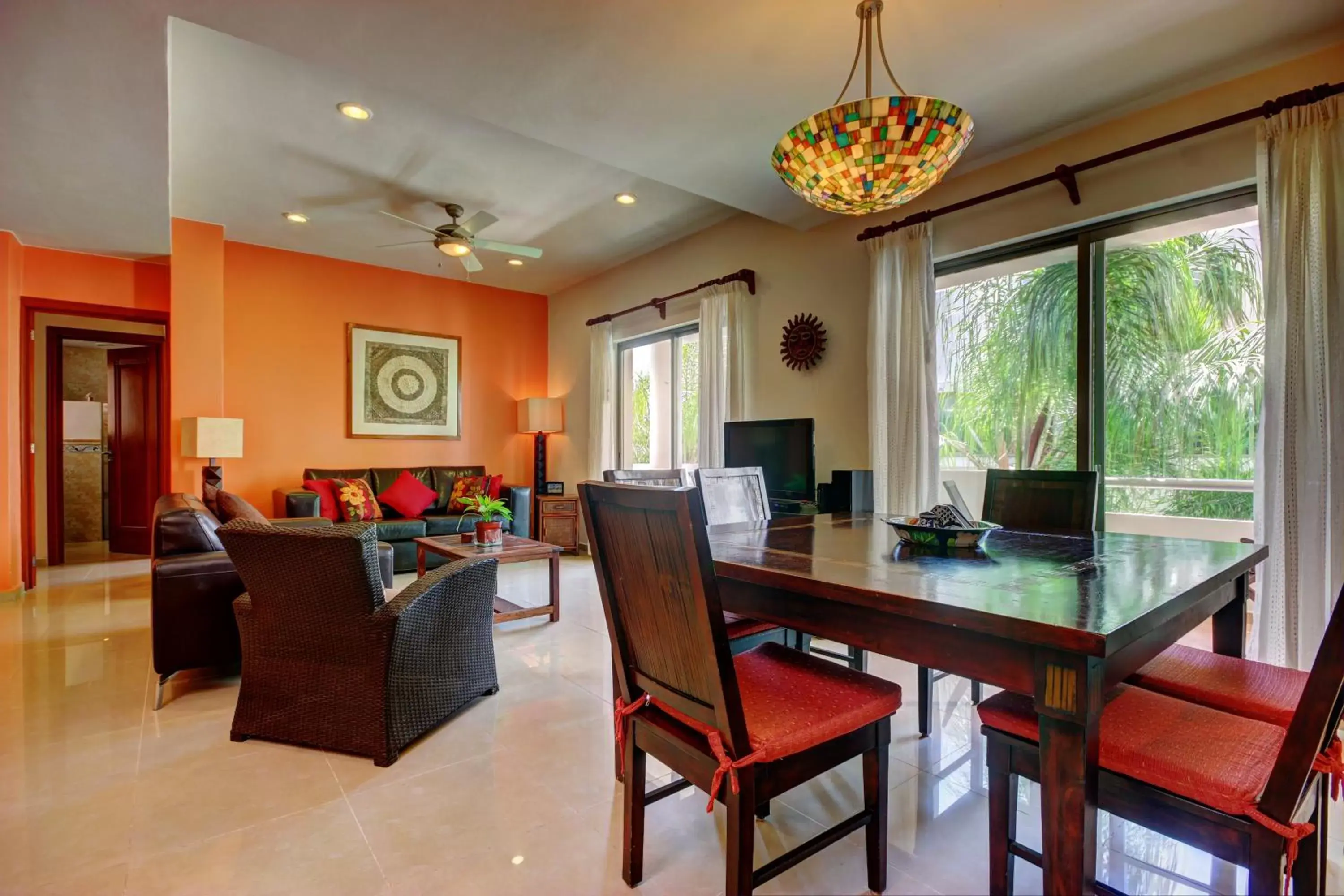 Living room in Riviera Maya Suites