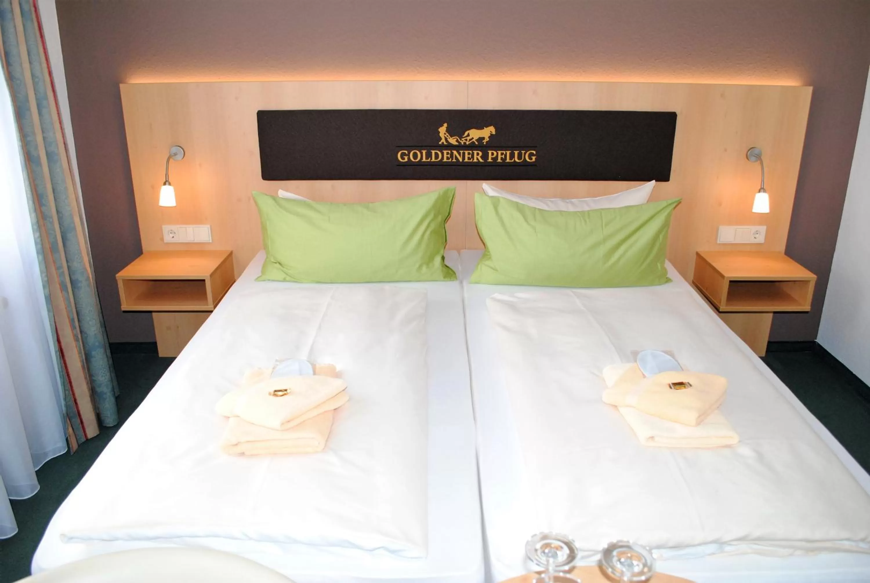 Bedroom, Bed in Landgasthof Goldener Pflug