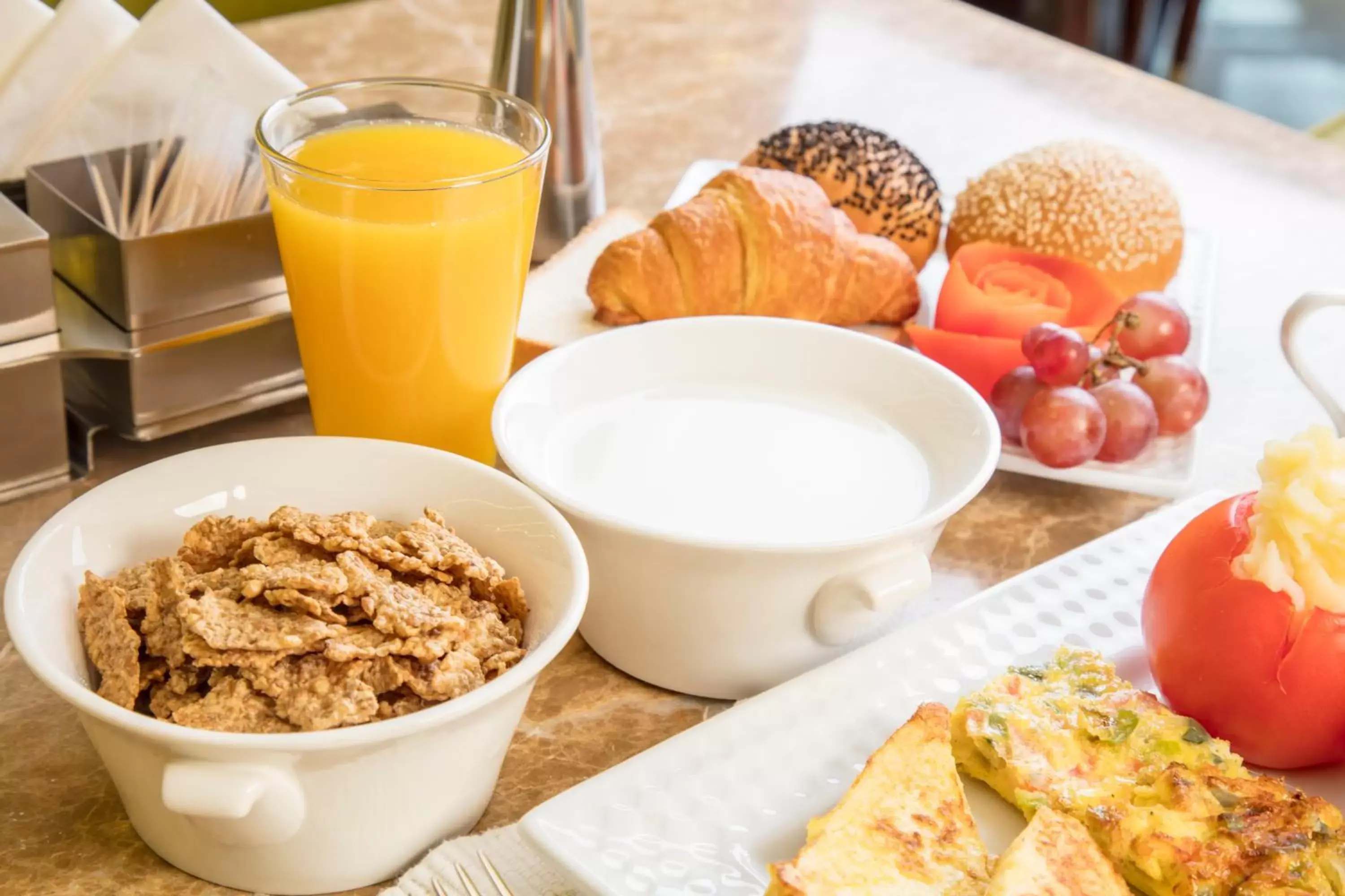 Continental breakfast in Prime Al Hamra Hotel Continental breakfast in Prime Al Hamra Hotel
