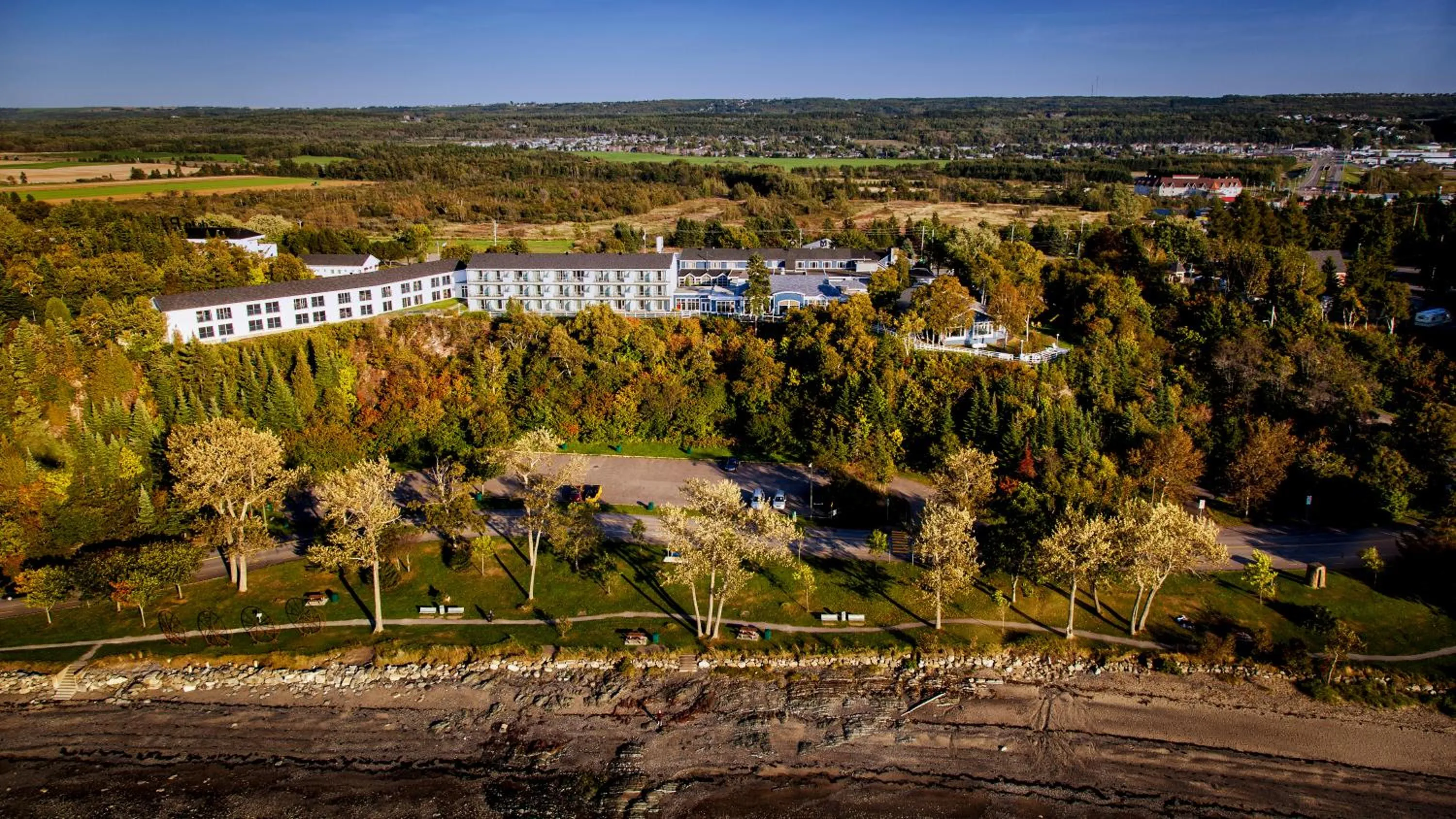 Bird's eye view in Auberge de la Pointe