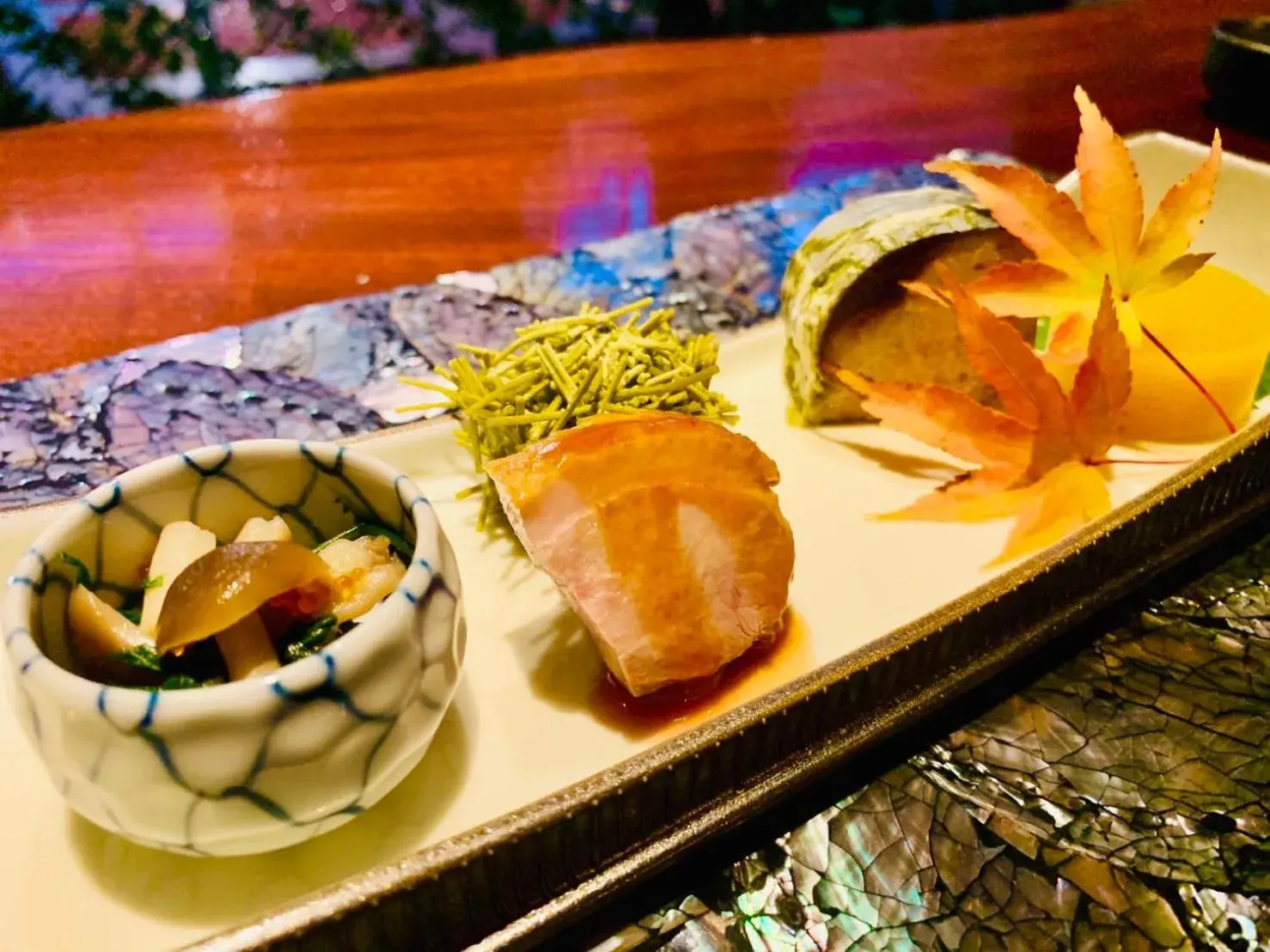 Food close-up, Food in Balinese onsen ryokan Hakone Airu