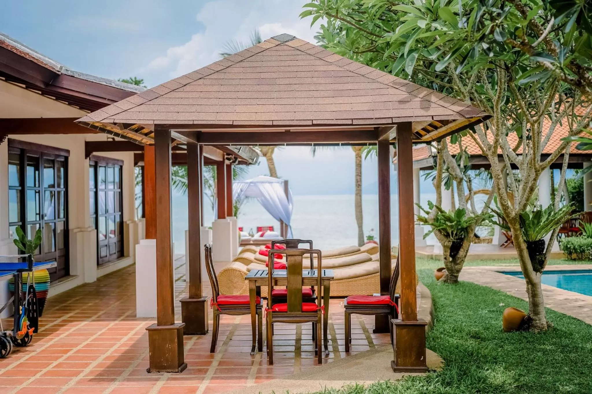 Patio in The Privilege Hotel Ezra Beach Club