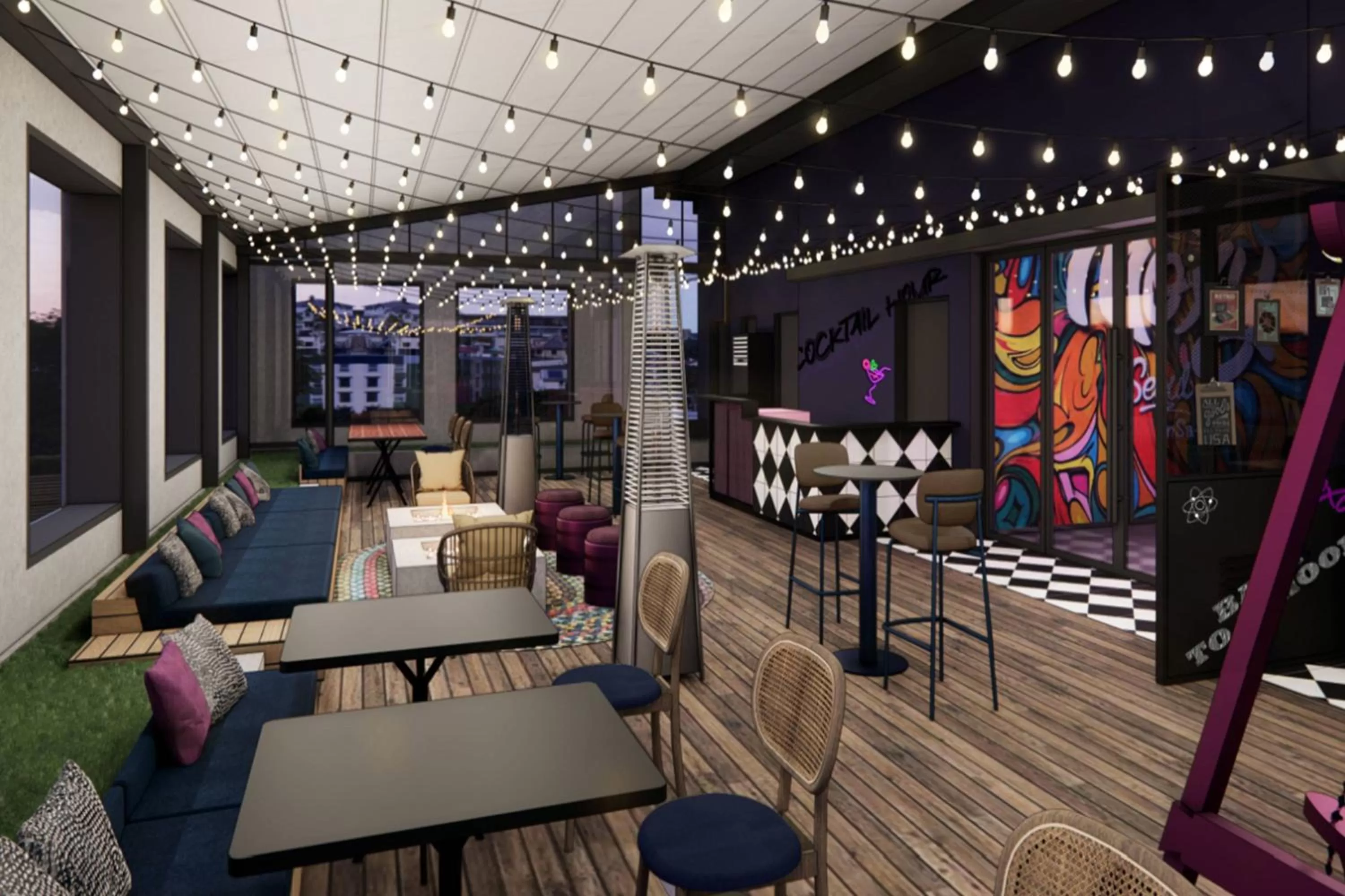 Lounge or bar in Moxy Seoul Insadong