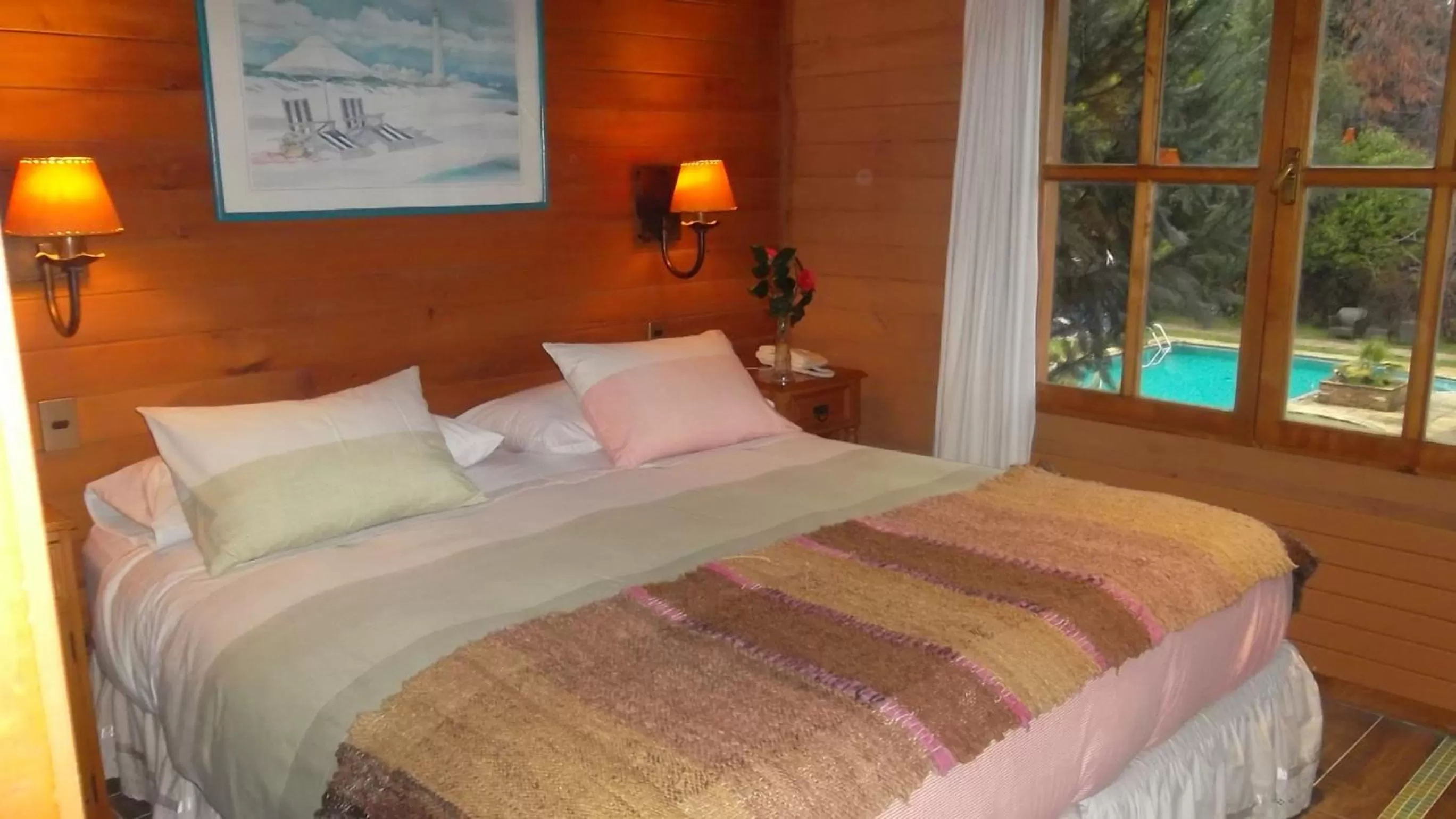 Bed in Hotel Malalhue