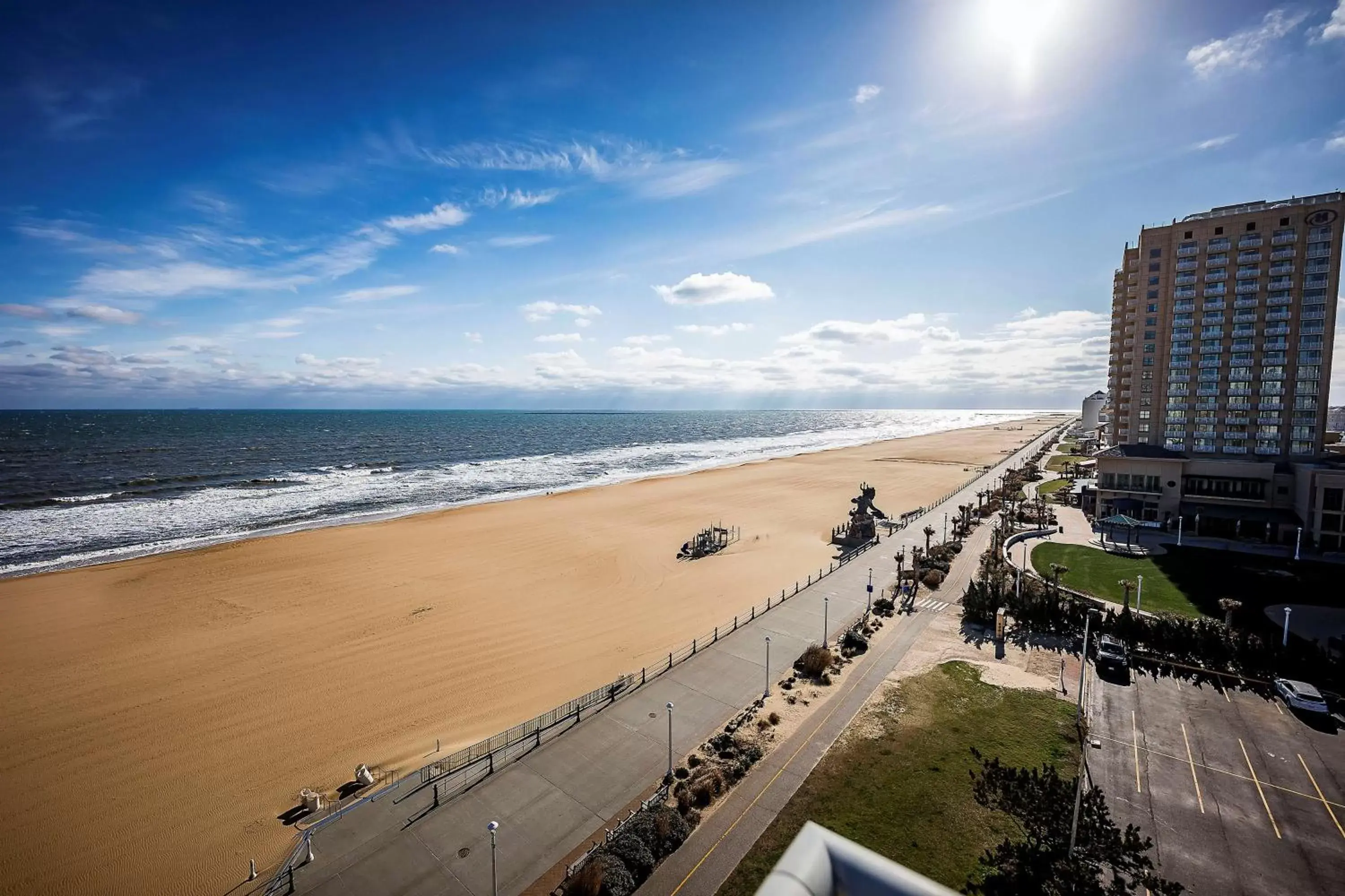 View (from property/room), Beach in Hampton Inn Virginia Beach Oceanfront North