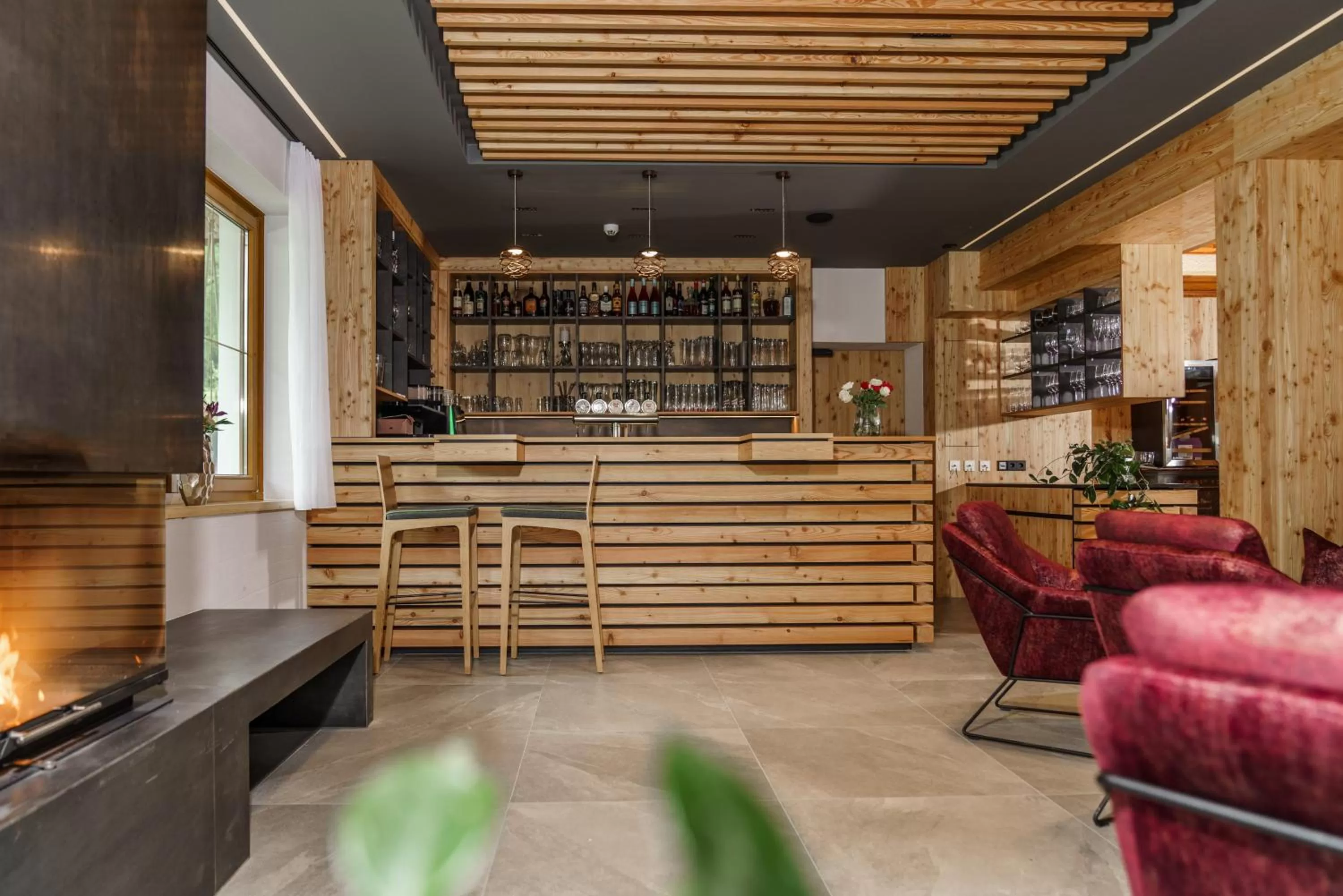 Lounge or bar in Naturhotel Lärchenhof