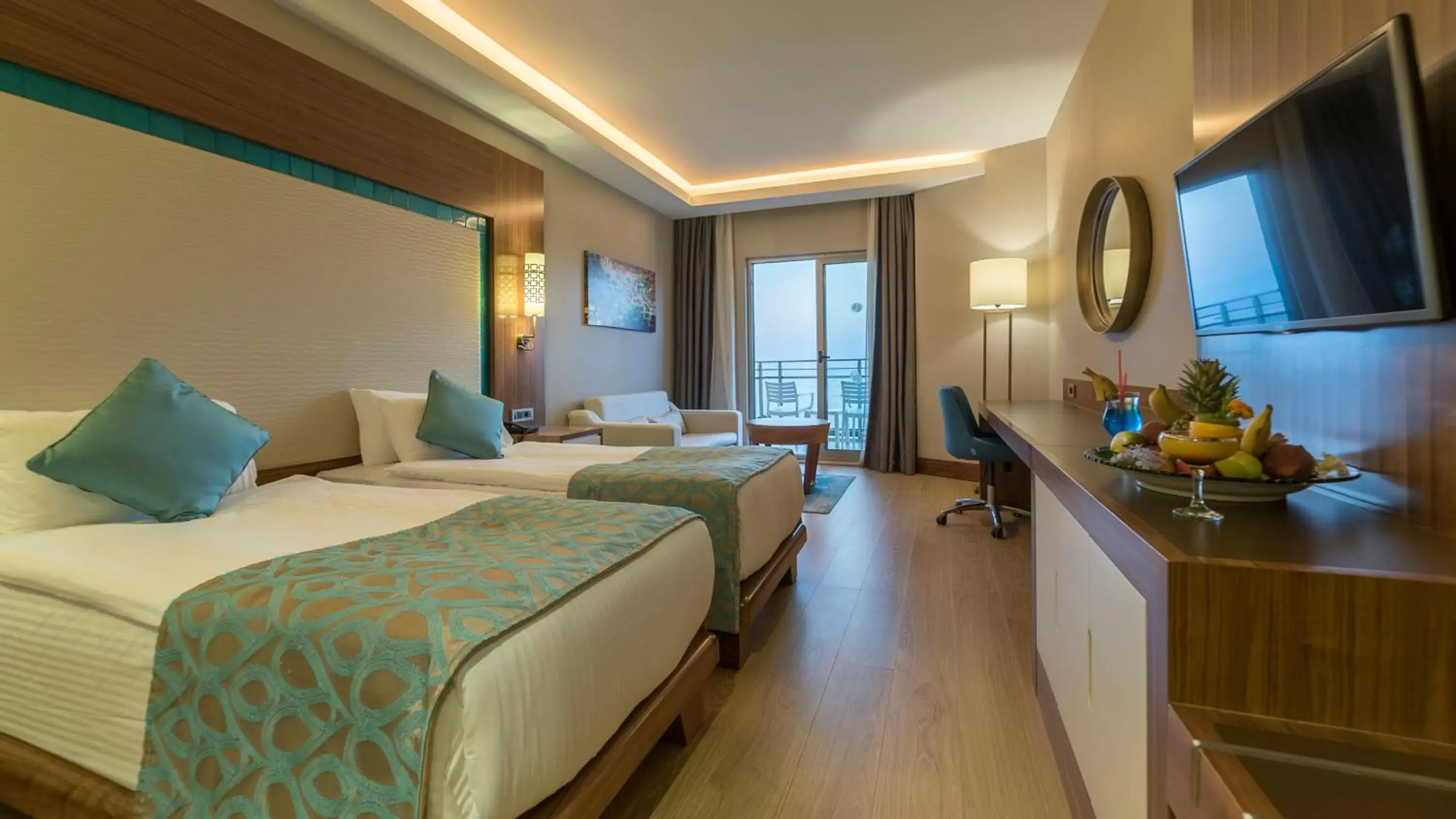 Bed in Ramada Resort Kusadasi & Golf