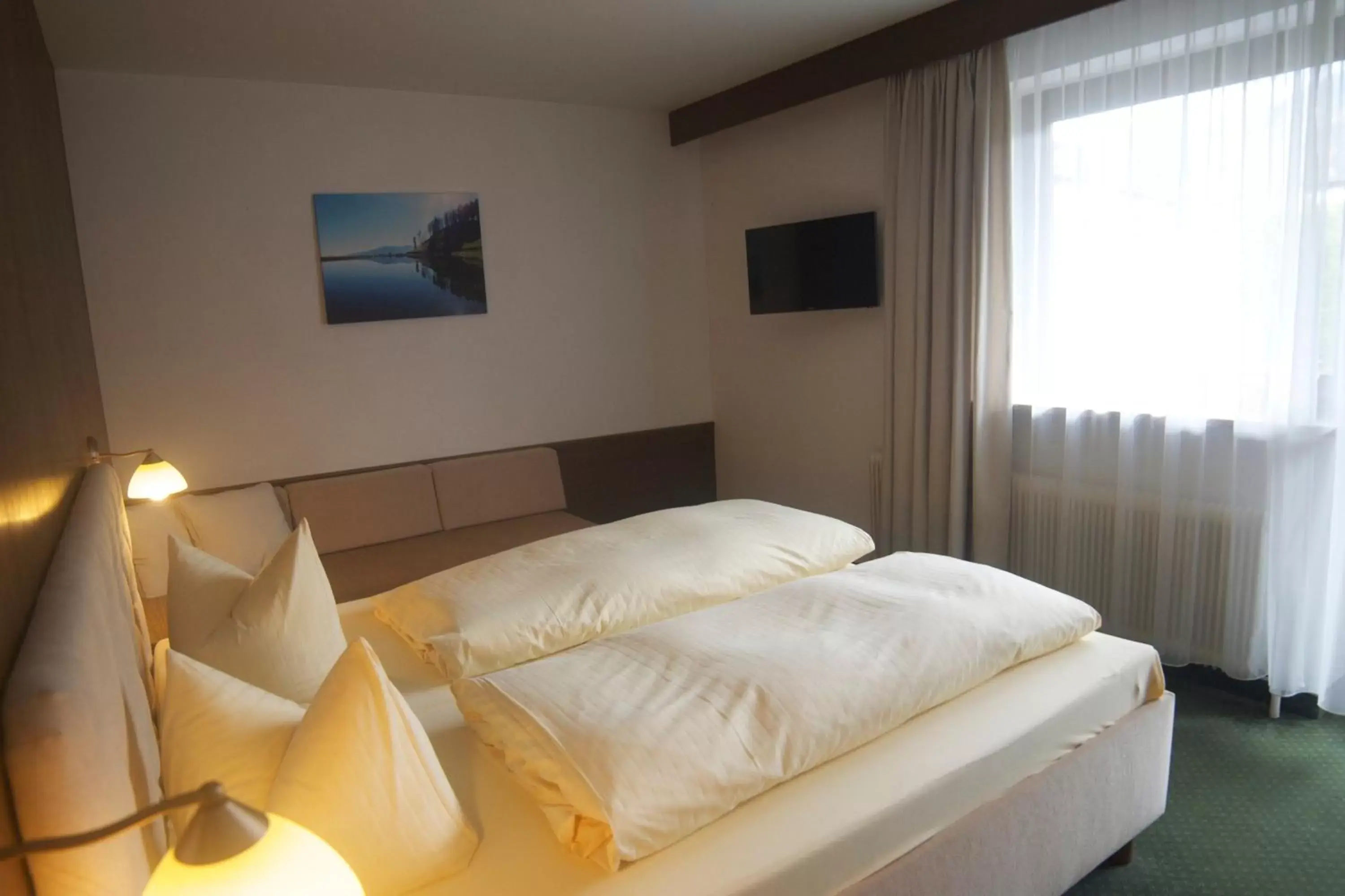 Bed in Hotel Sonnhof