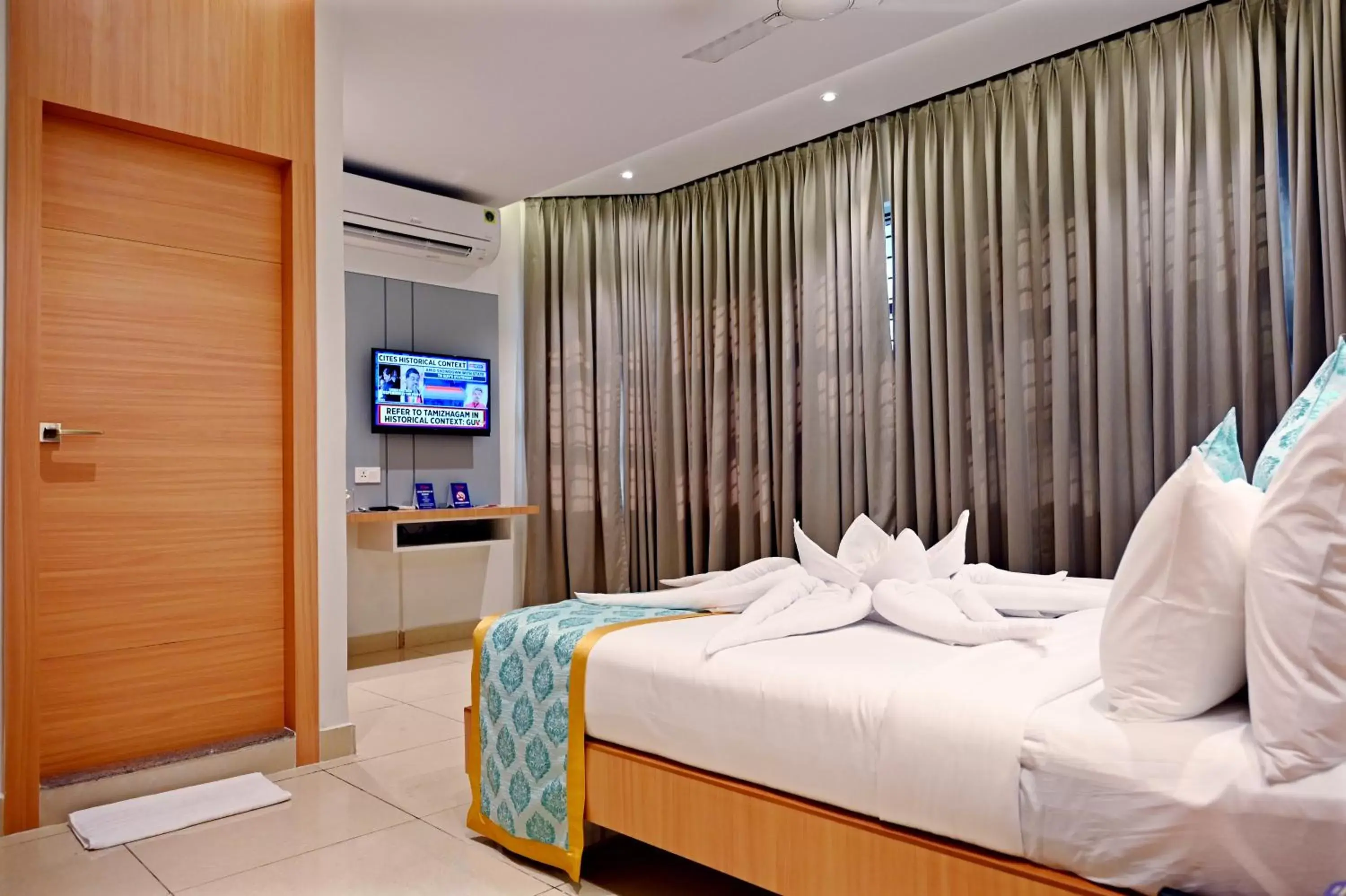 Bed in Hotel Sri Krishna Residency Bed in Hotel Sri Krishna Residency