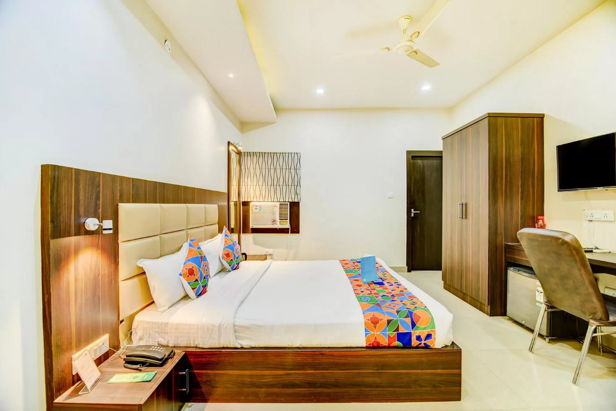 Bedroom, Bed in FabHotel Solitaire Inn Tilak Nagar