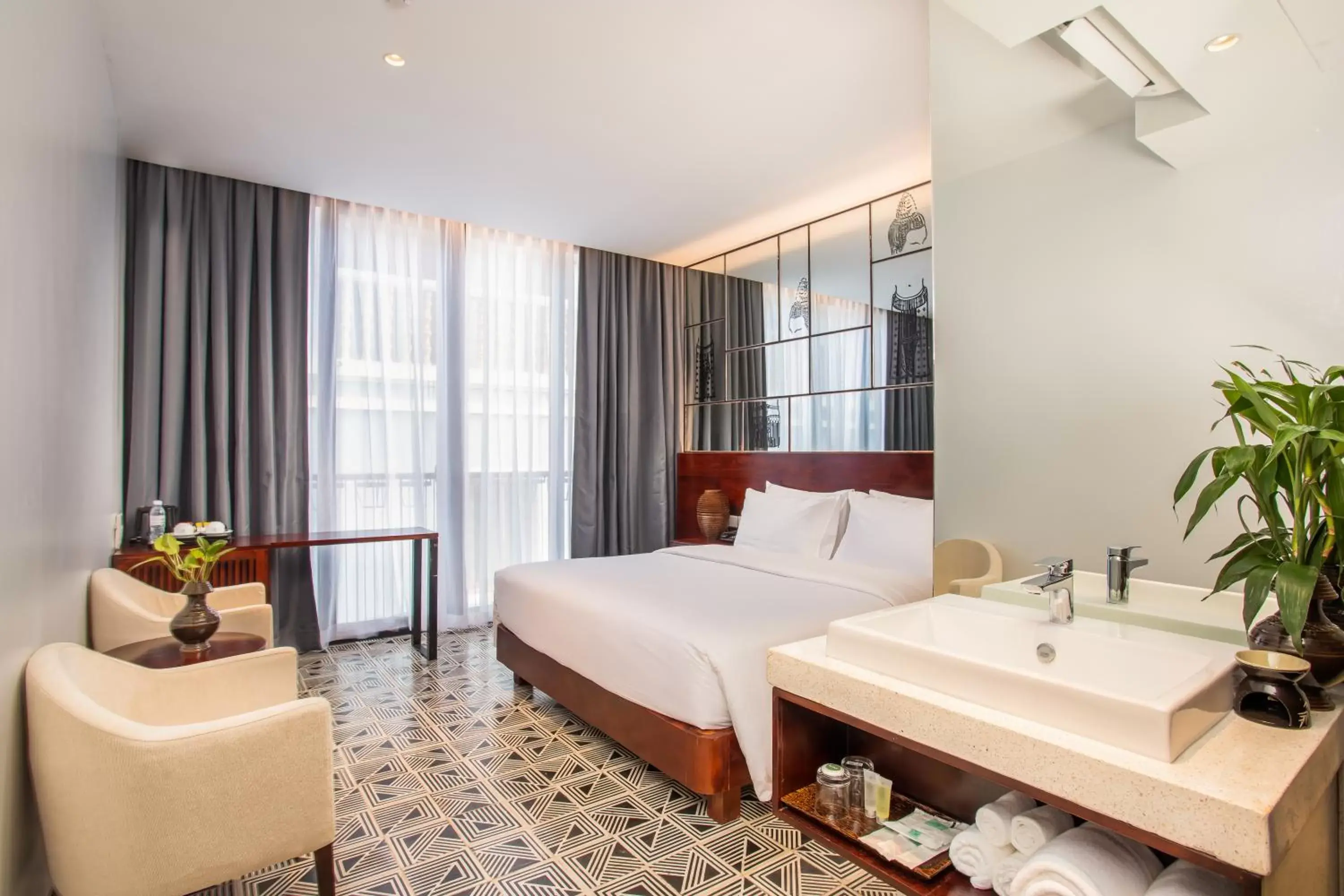 View (from property/room), Bed in UTEY Hotel View (from property/room), Bed in UTEY Hotel