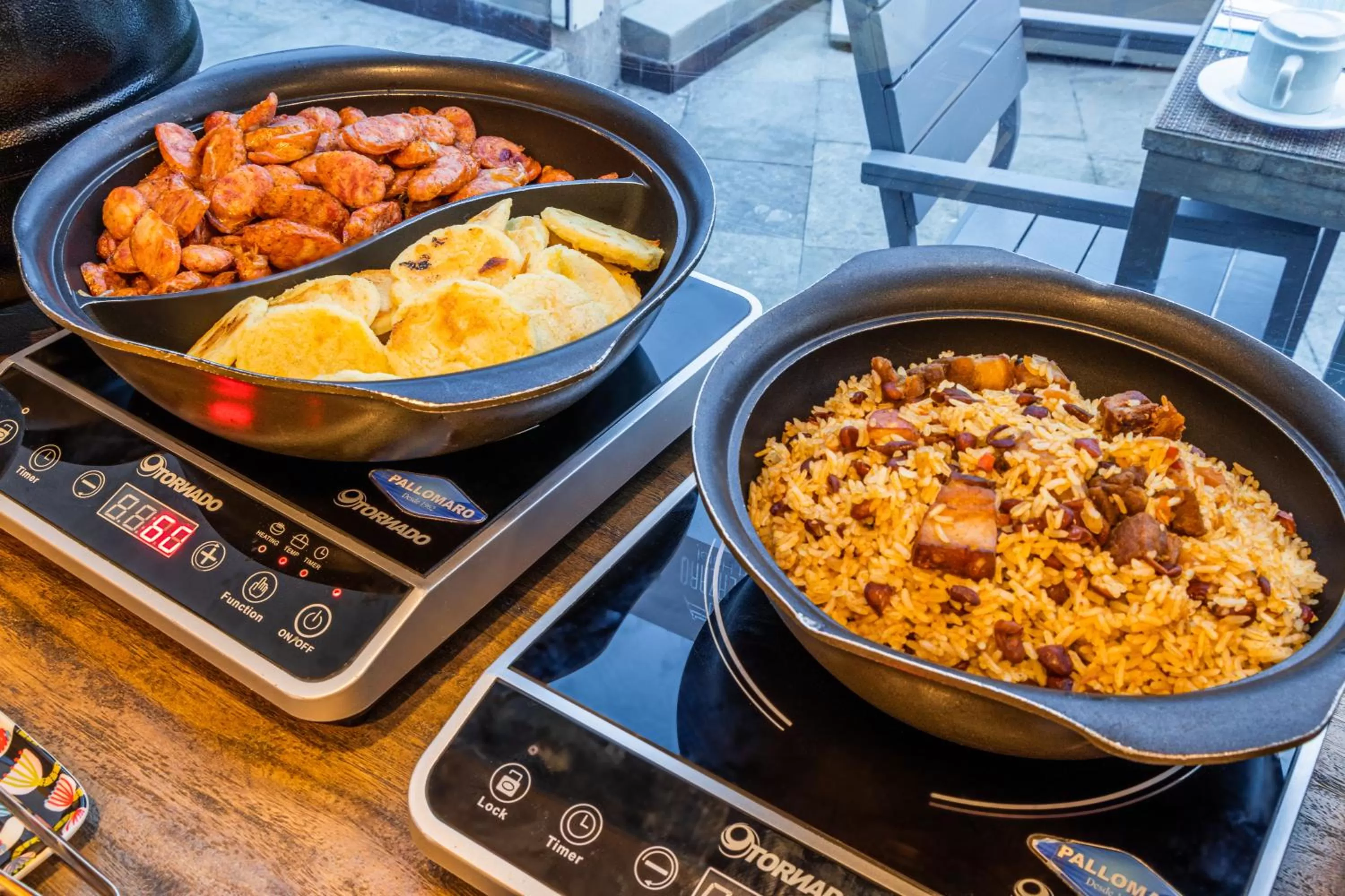 Buffet breakfast in GHL San Lazaro Art Hotel