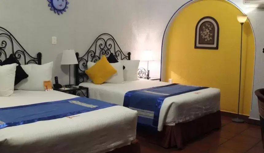 Bed in Hotel Boutique Parador San Miguel Oaxaca