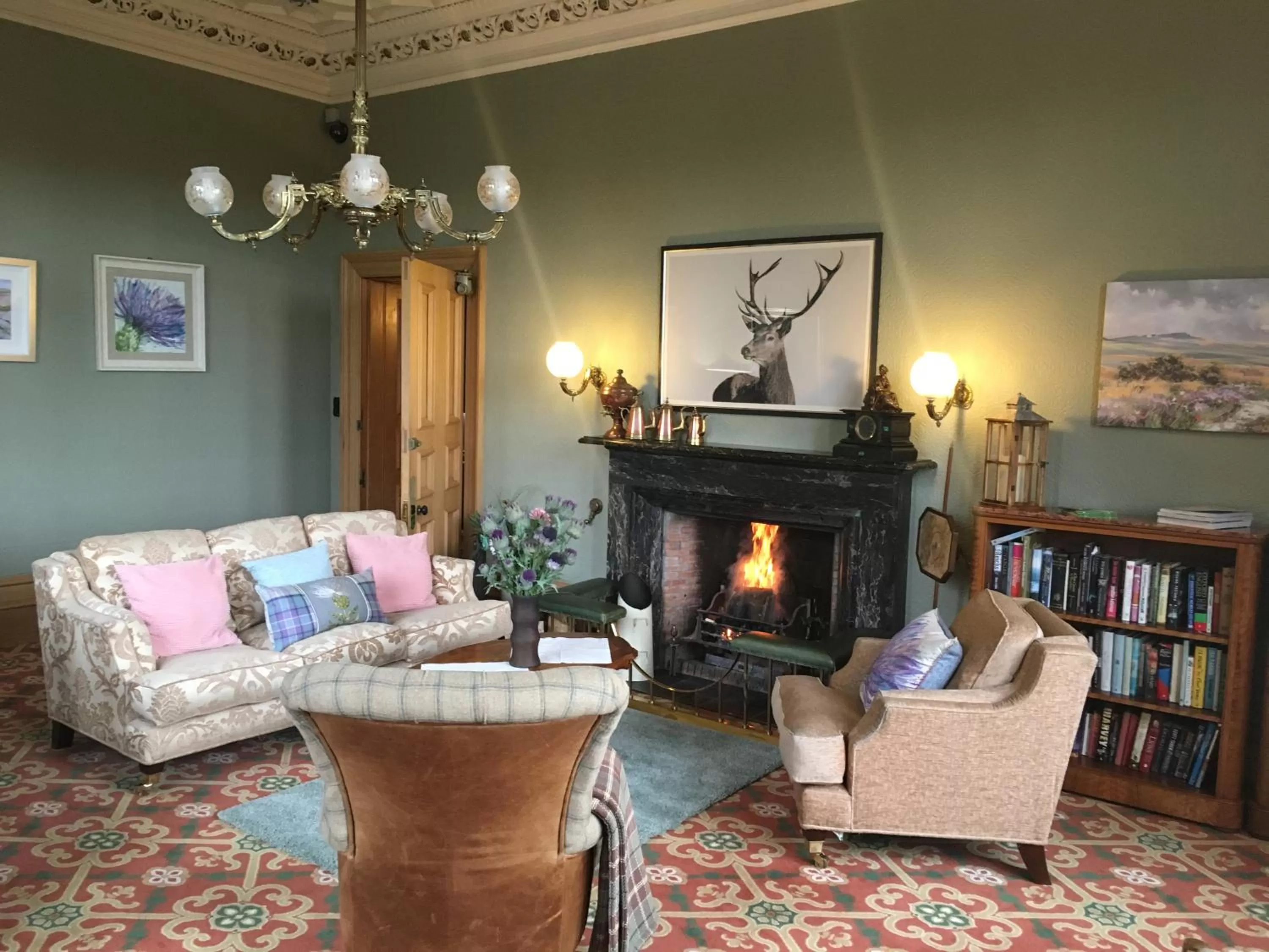 Seating area in Mansfield House Hotel