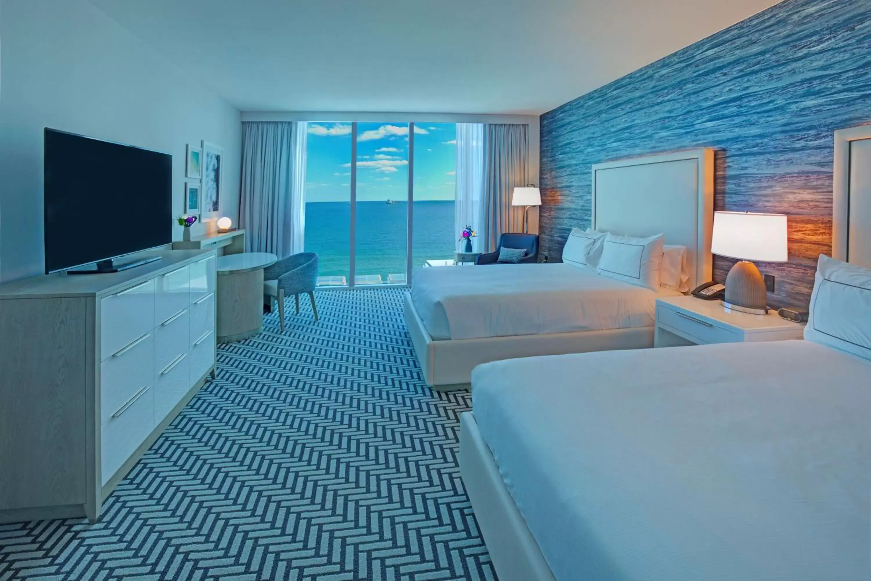 Bed in Hotel Maren Fort Lauderdale Beach, Curio Collection By Hilton