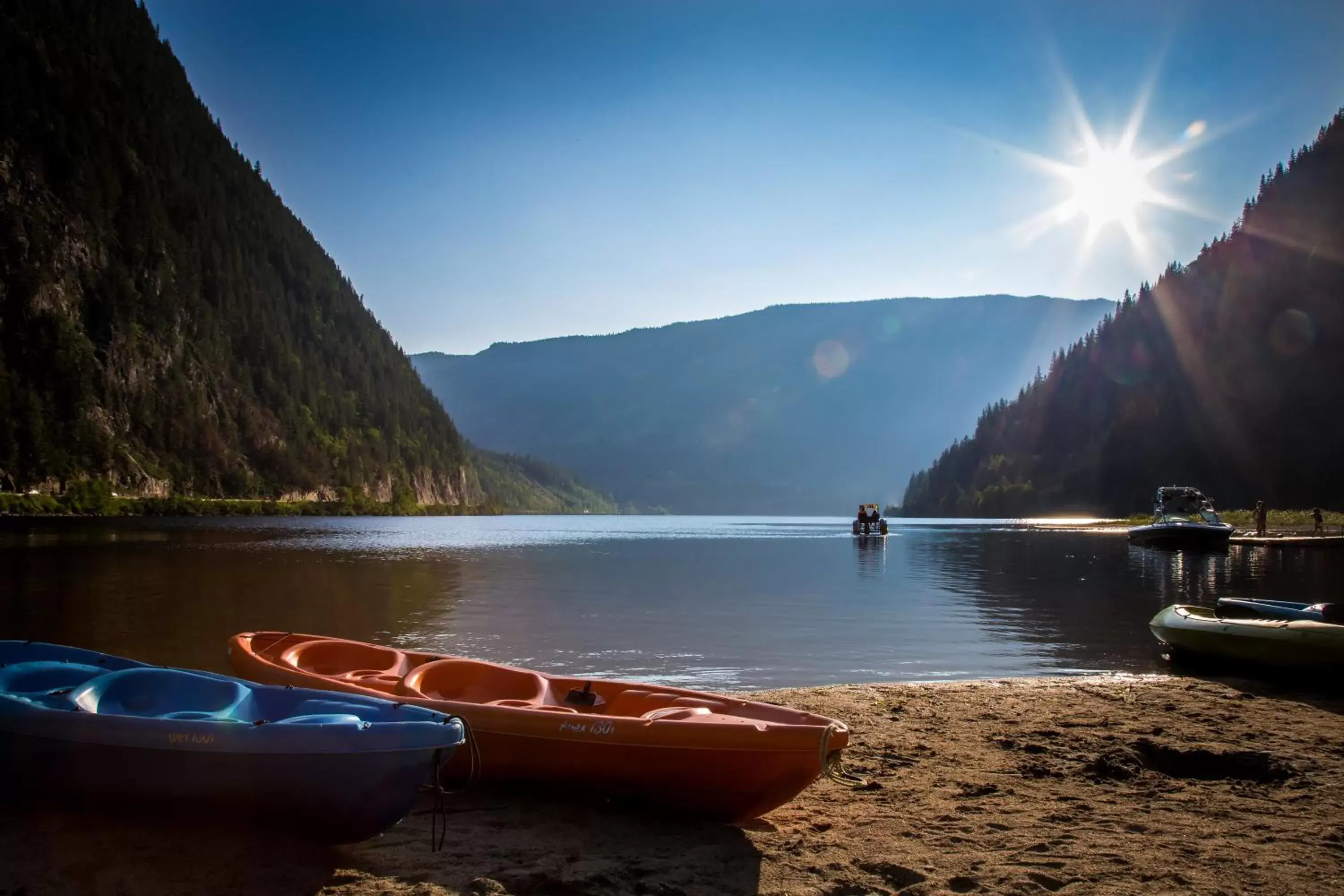 Beach in Three Valley Lake Chateau