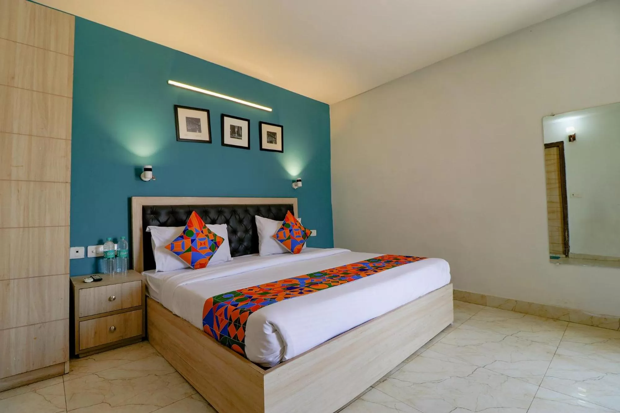 Bed in FabHotel Happy Inn