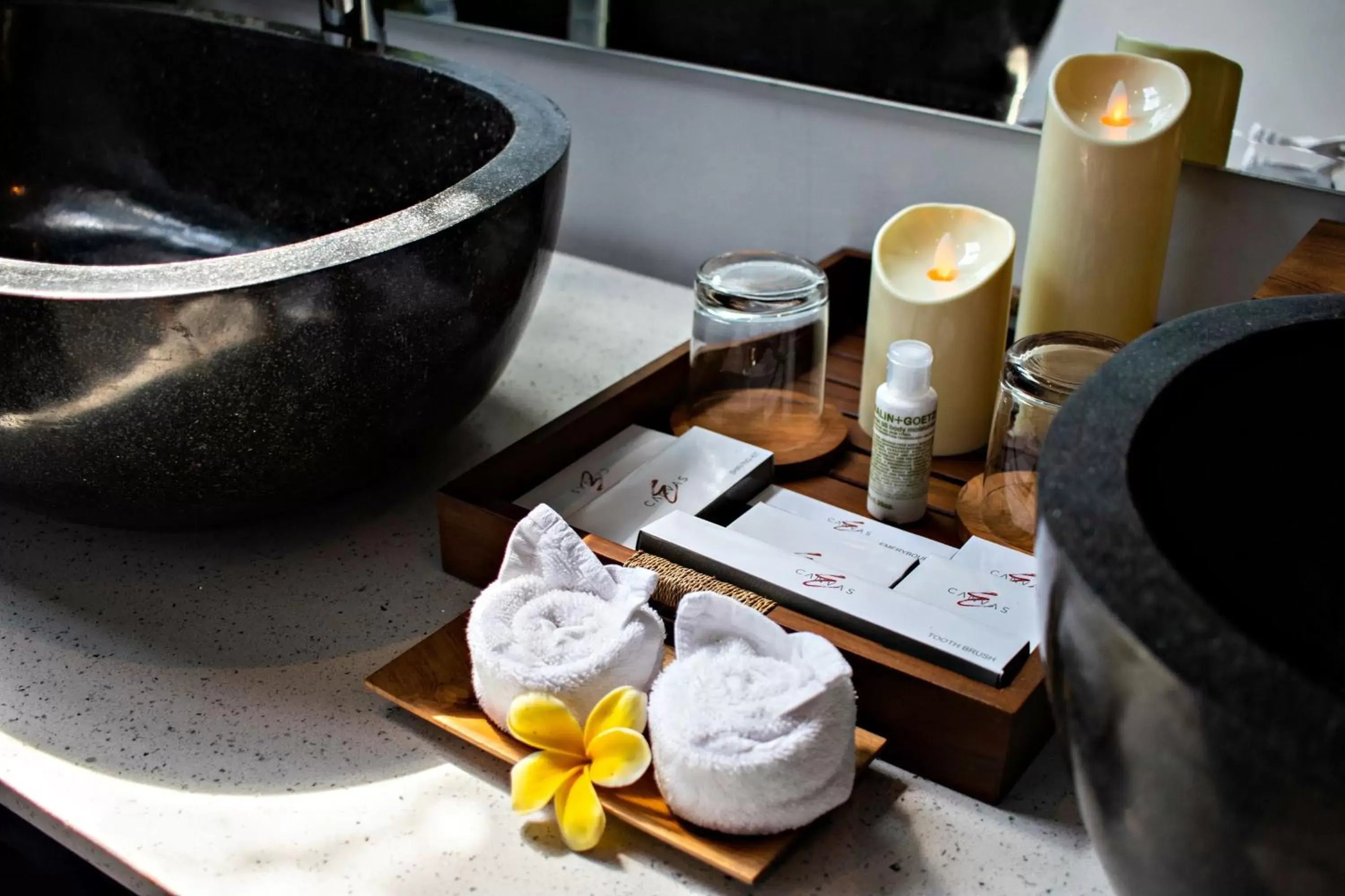 Bathroom in Canvas Escape Resort Bathroom in Canvas Escape Resort