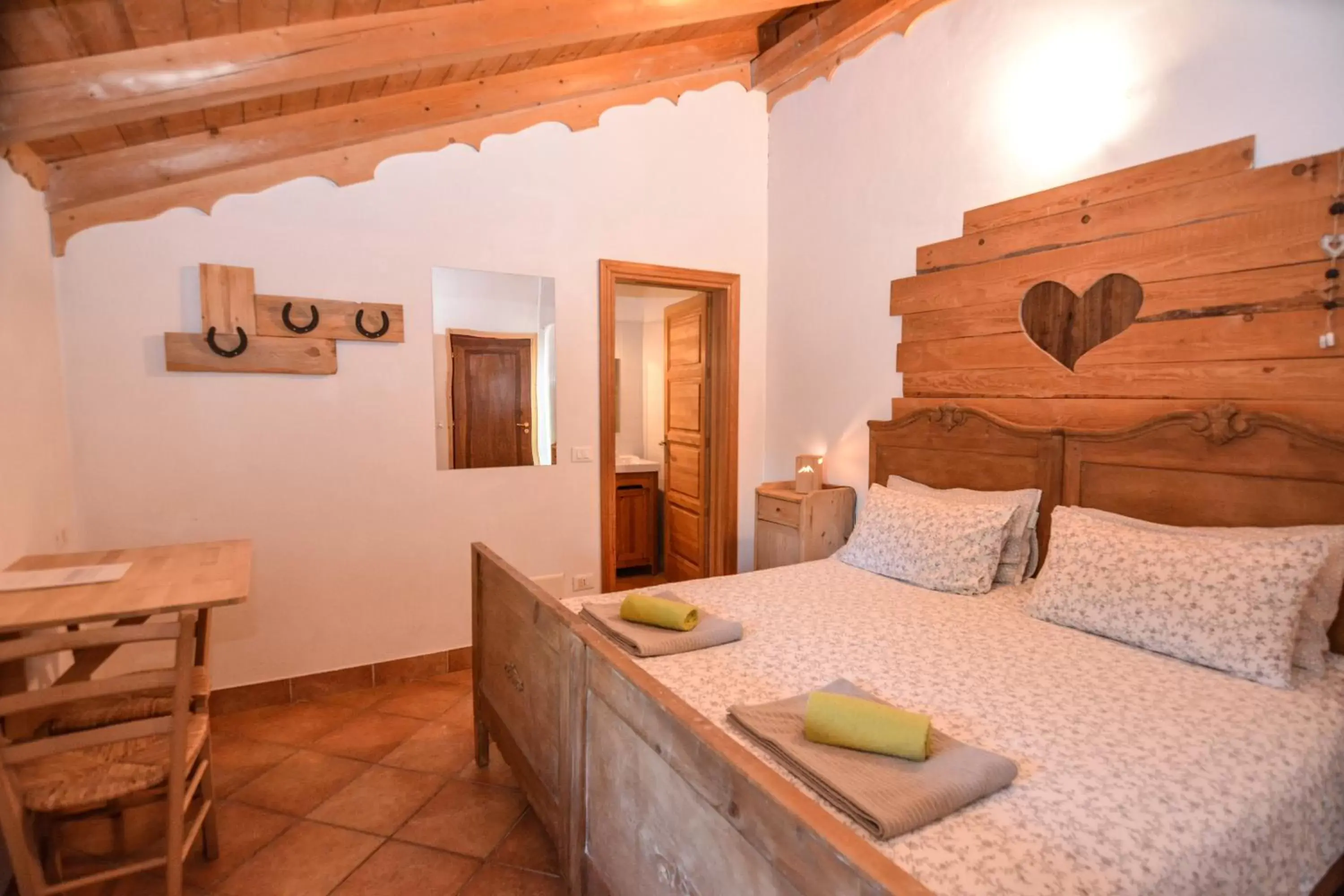 Bed in Agritur Airone Bed & Camping