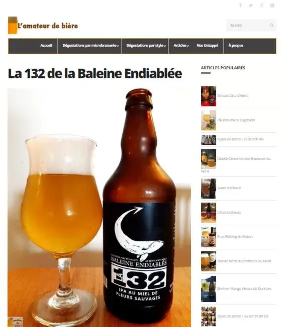 La Baleine Endiablée Microbrasserie