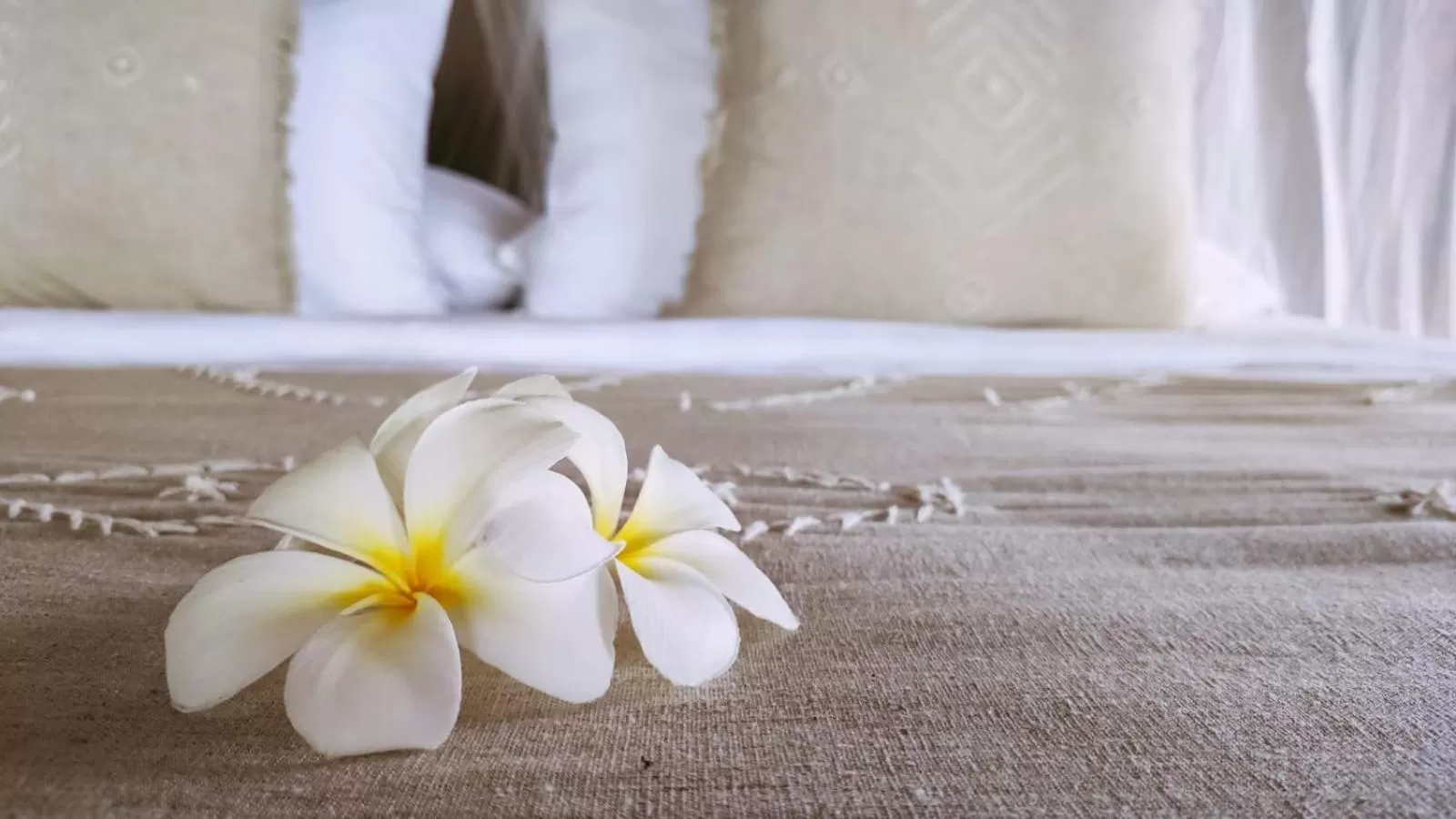 Decorative detail, Bed in Tanah Damai Hotel