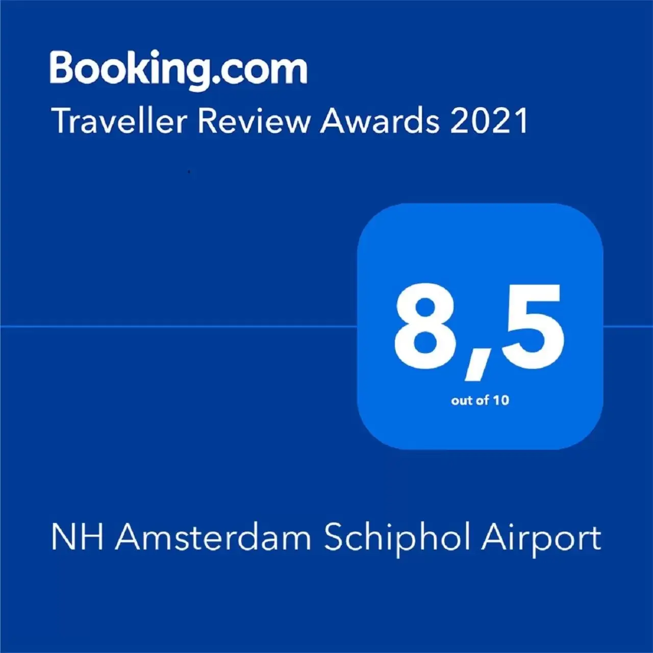 Certificate/Award, Logo/Certificate/Sign/Award in NH Amsterdam Schiphol Airport