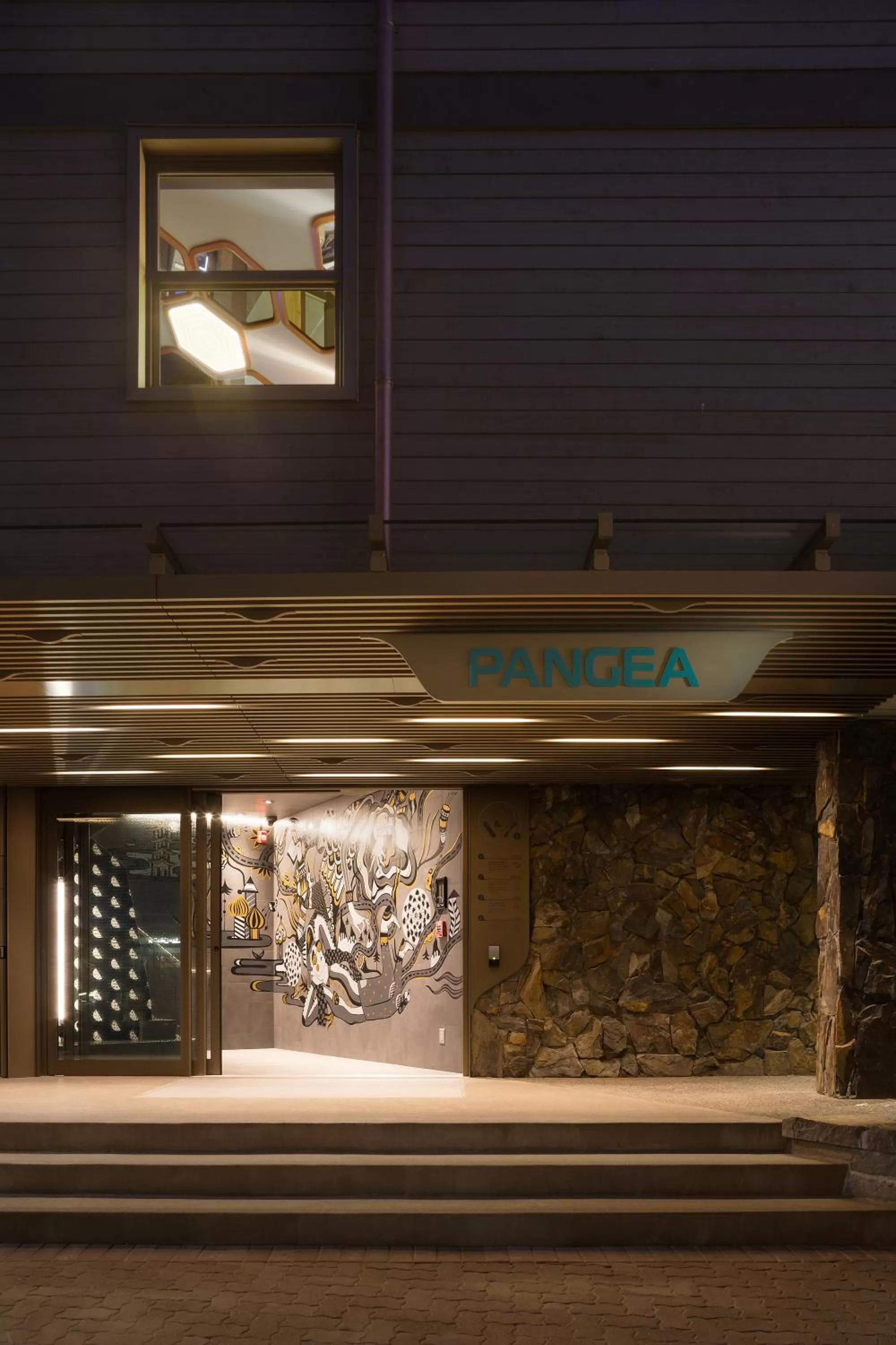 Facade/entrance in Pangea Pod Hotel