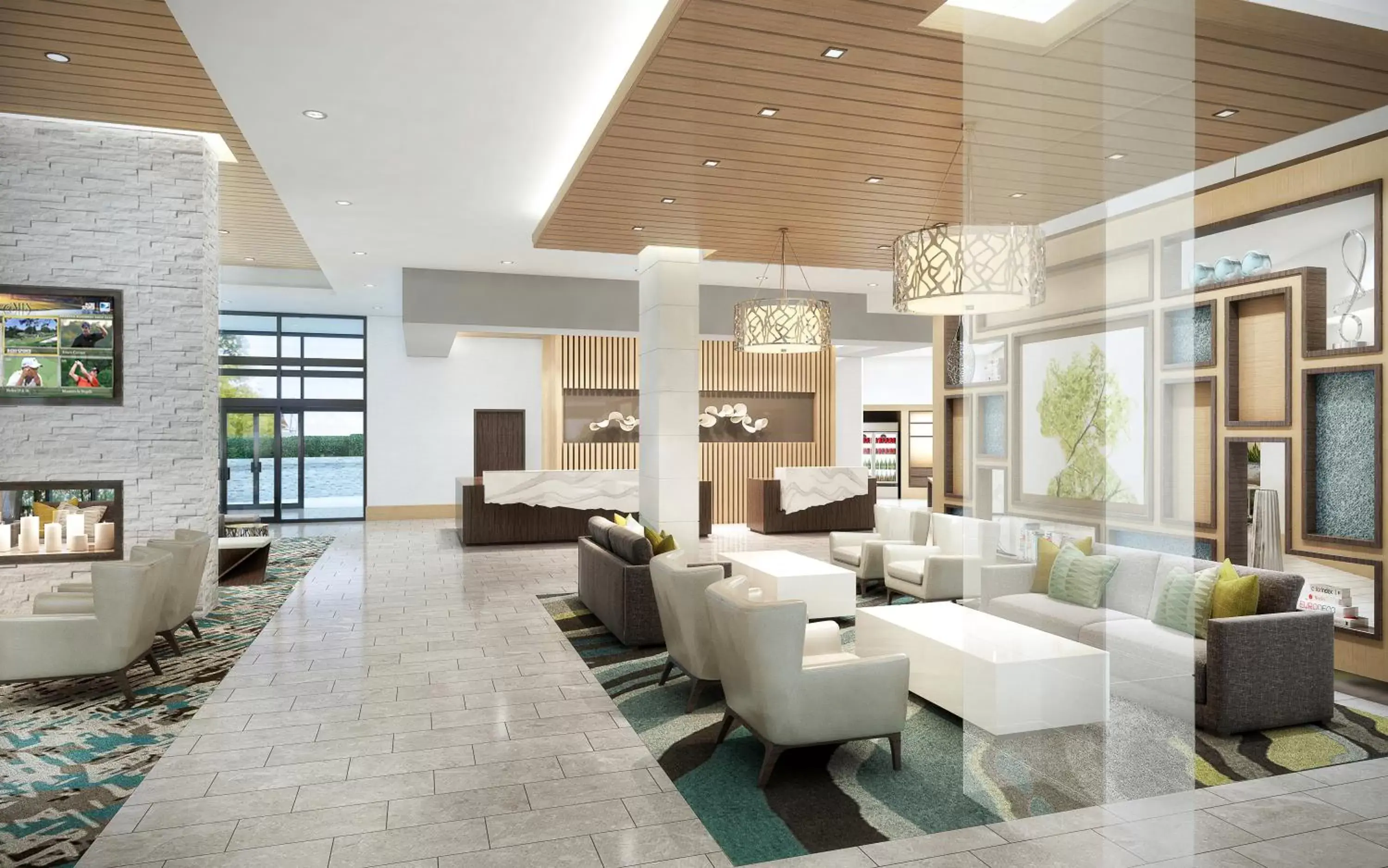 Lobby or reception, Lounge/Bar in Hyatt House Atlanta Perimeter Center