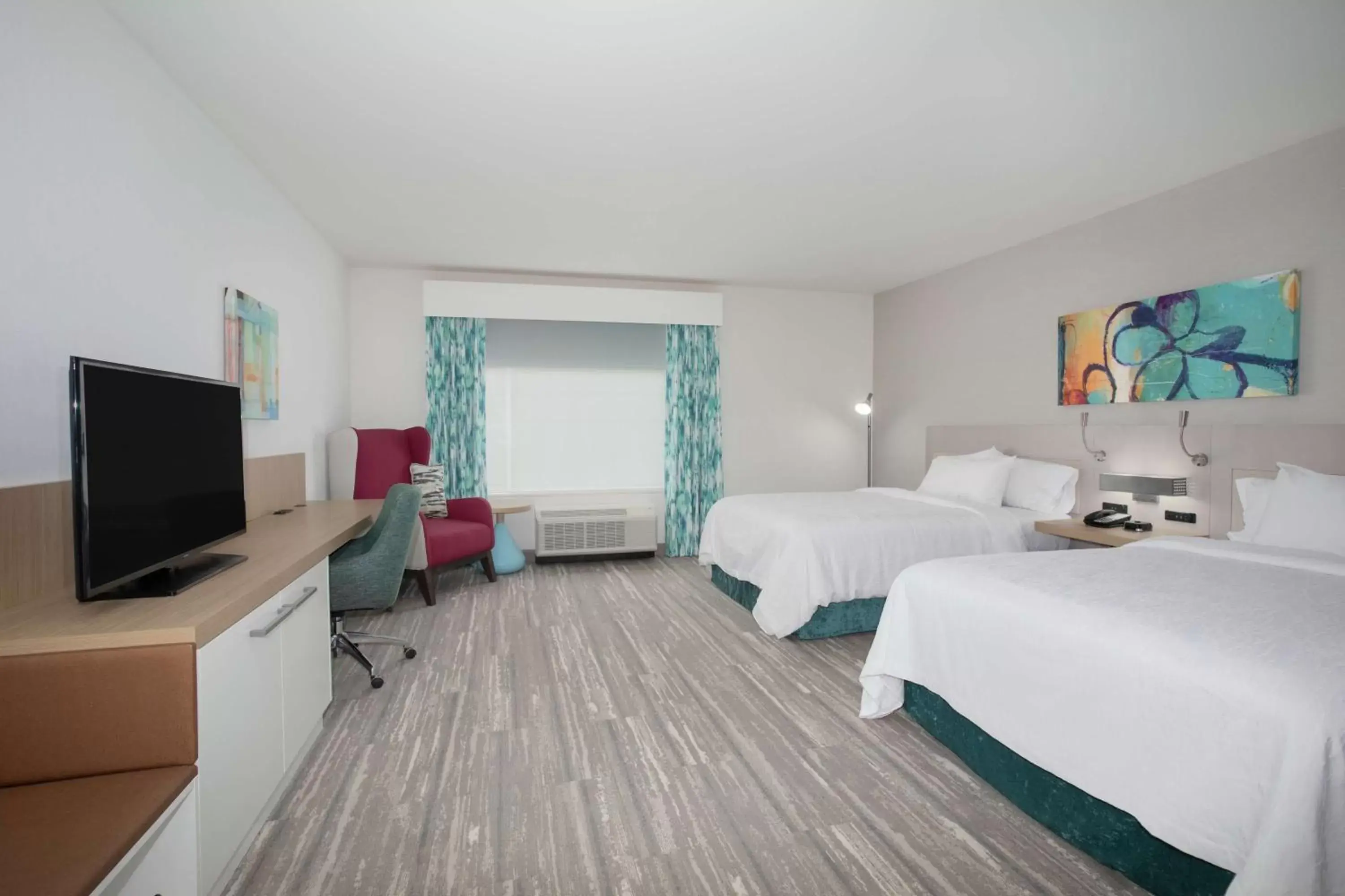 Corner Queen Room with Two Queen Beds - Mobility Accessible in Hilton Garden Inn Omaha Aksarben Village