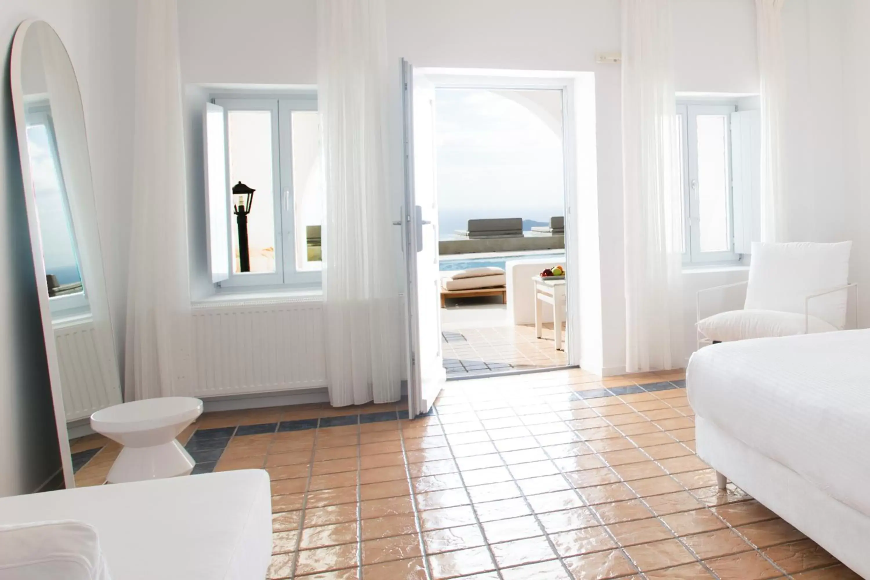 Bed in Lilium Hotel Santorini Bed in Lilium Hotel Santorini