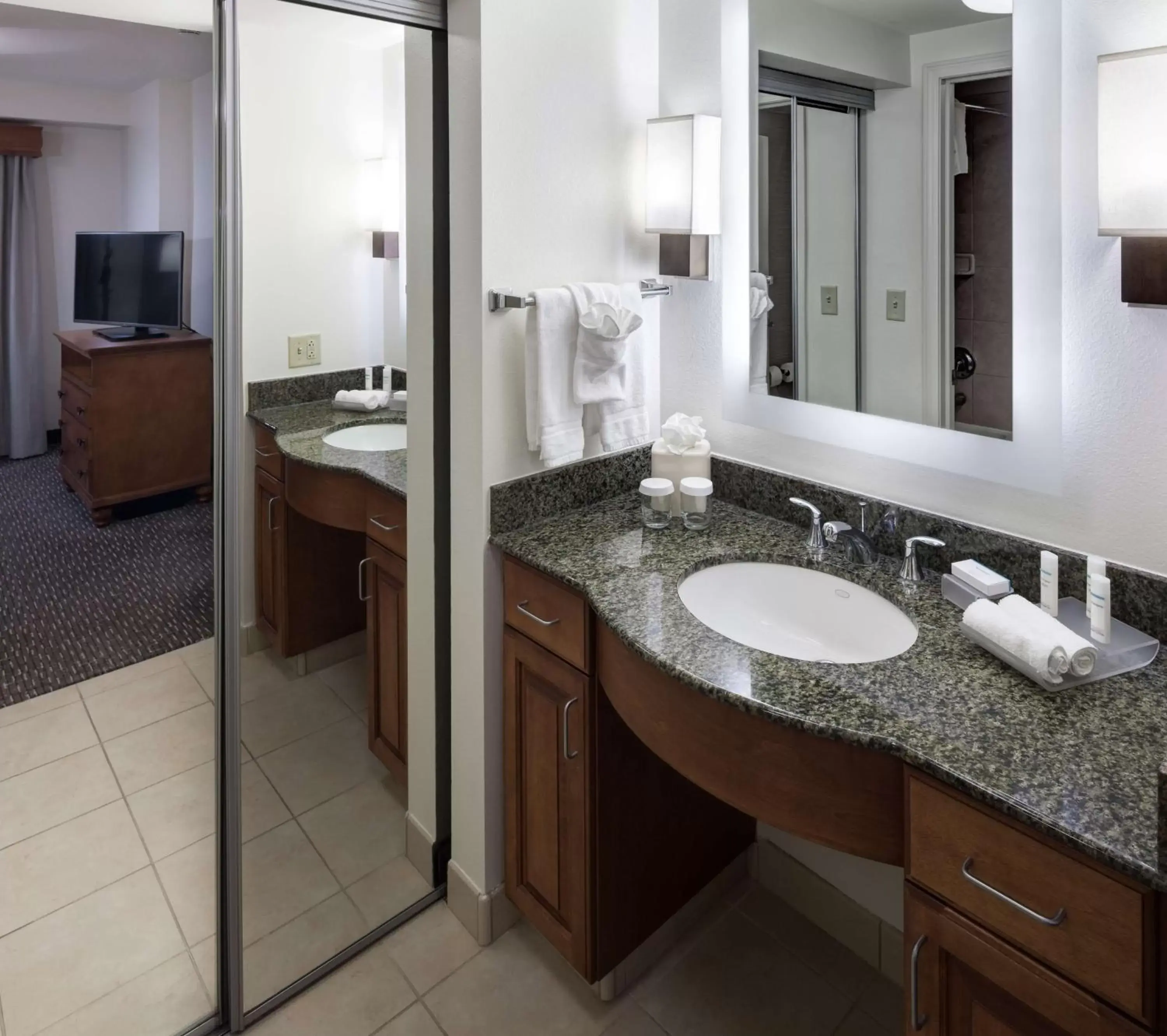 Bathroom in Homewood Suites by Hilton Omaha - Downtown