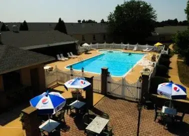 Patio, Pool View in The Inn at Reading Hotel & Conference Center