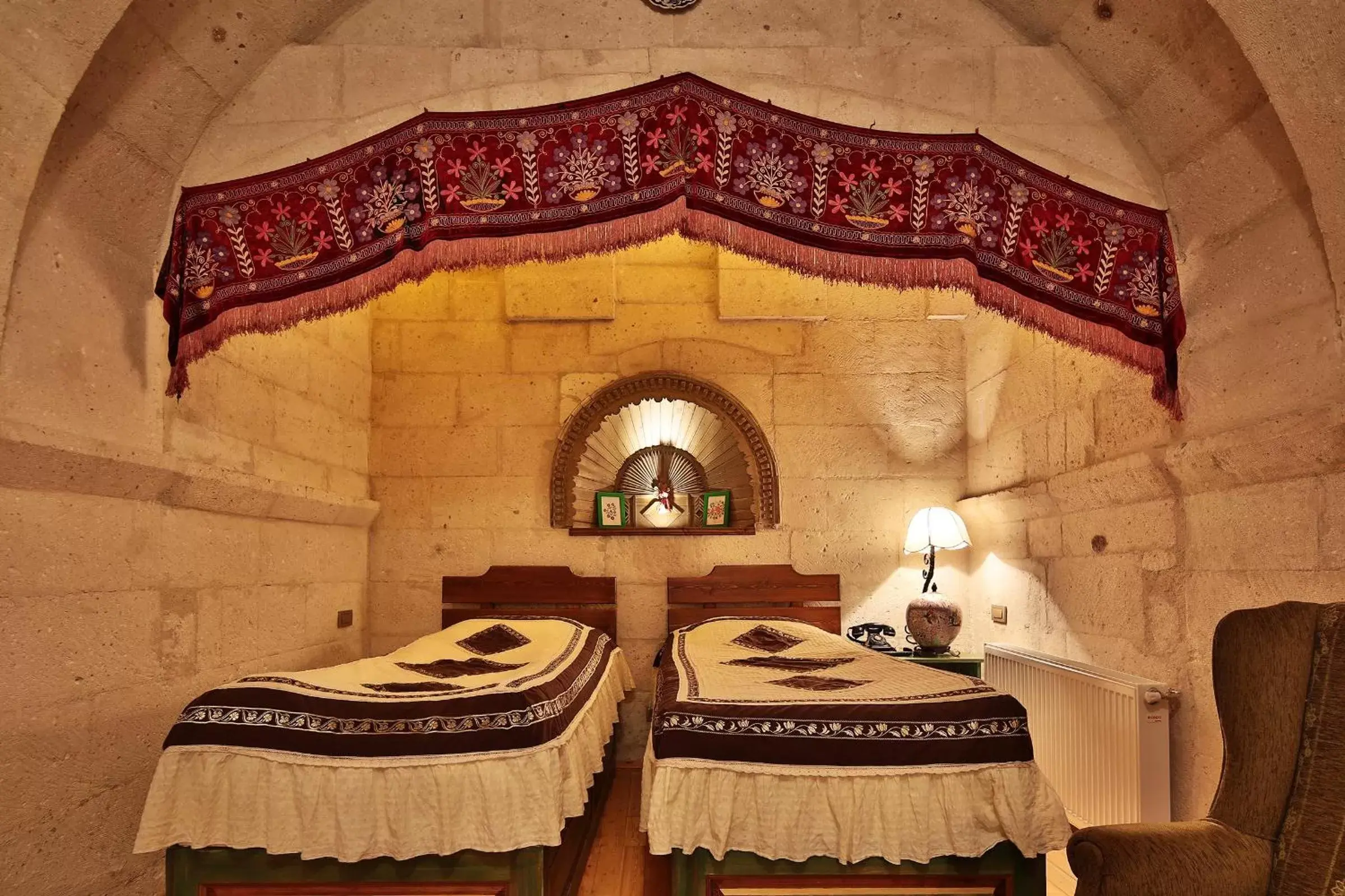 Bed in Cappadocia Cave Suites